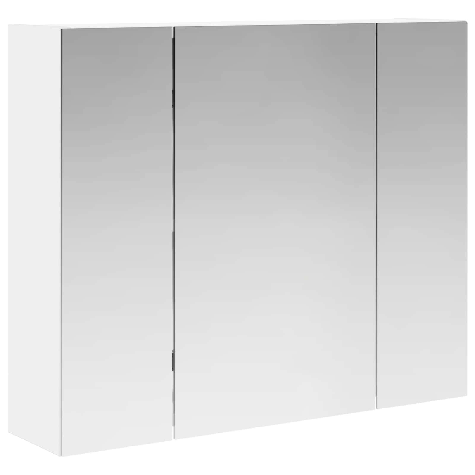 vidaXL Badezimmerspiegelschrank Weiß 60 x 14,5 x 50 cm Holzwerkstoff
