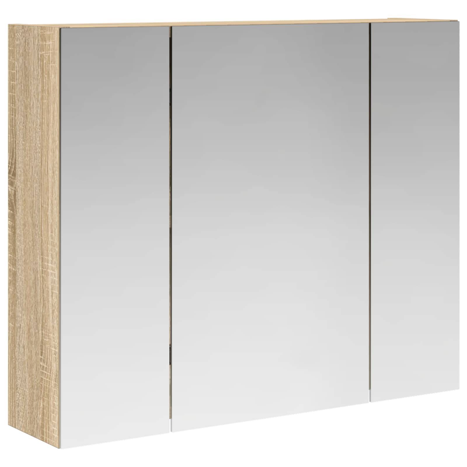 vidaXL Badezimmerspiegelschrank Sonoma-Eiche 60 x 14,5 x 50 cm