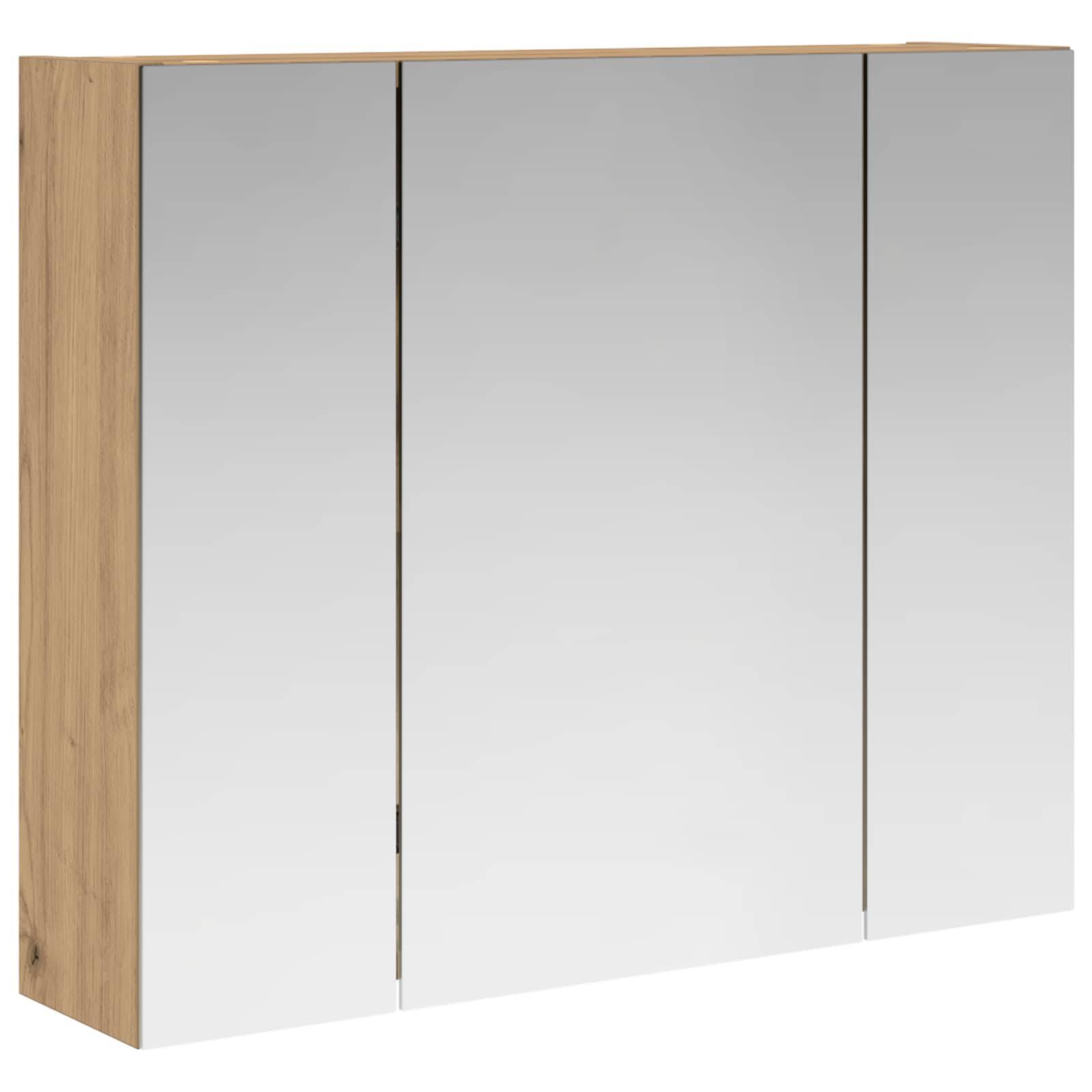 vidaXL Badezimmerspiegelschrank Kunsthandwerk Eiche 60 x 14,5 x 50 cm