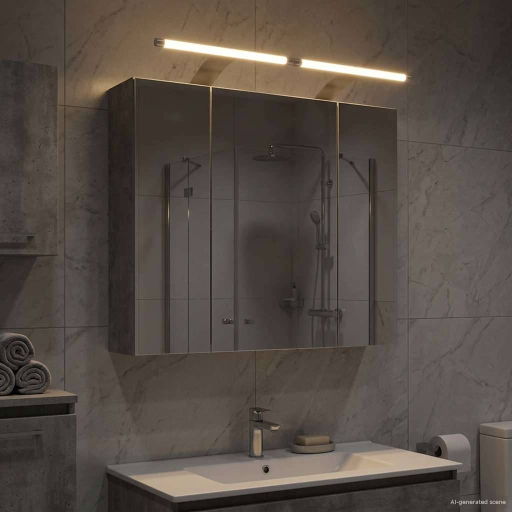 vidaXL Badezimmerspiegelschrank Beton Grau 60 x 14,5 x 50 cm