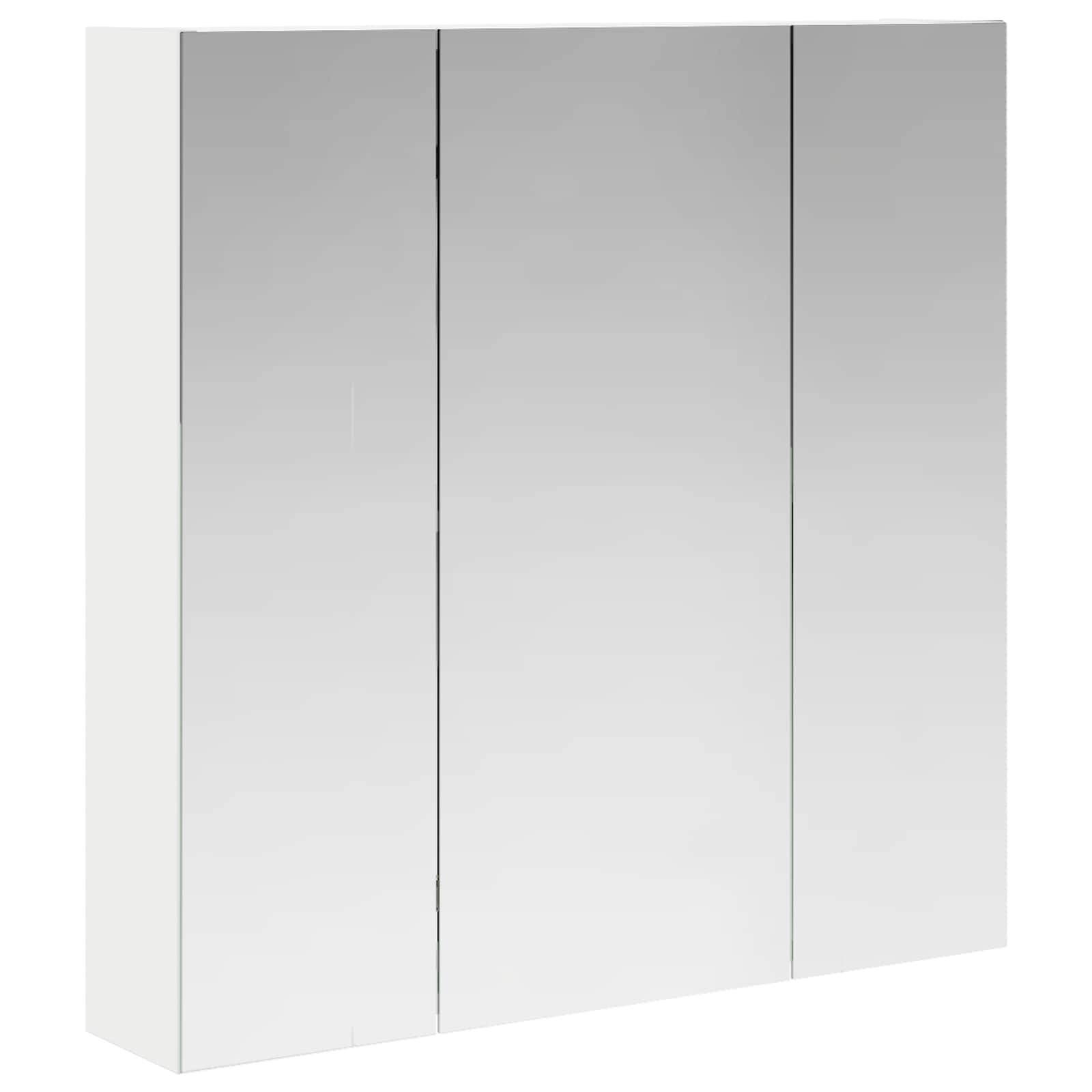 vidaXL Badezimmerspiegelschrank Weiß 70 x 14,5 x 70 cm Holzwerkstoff