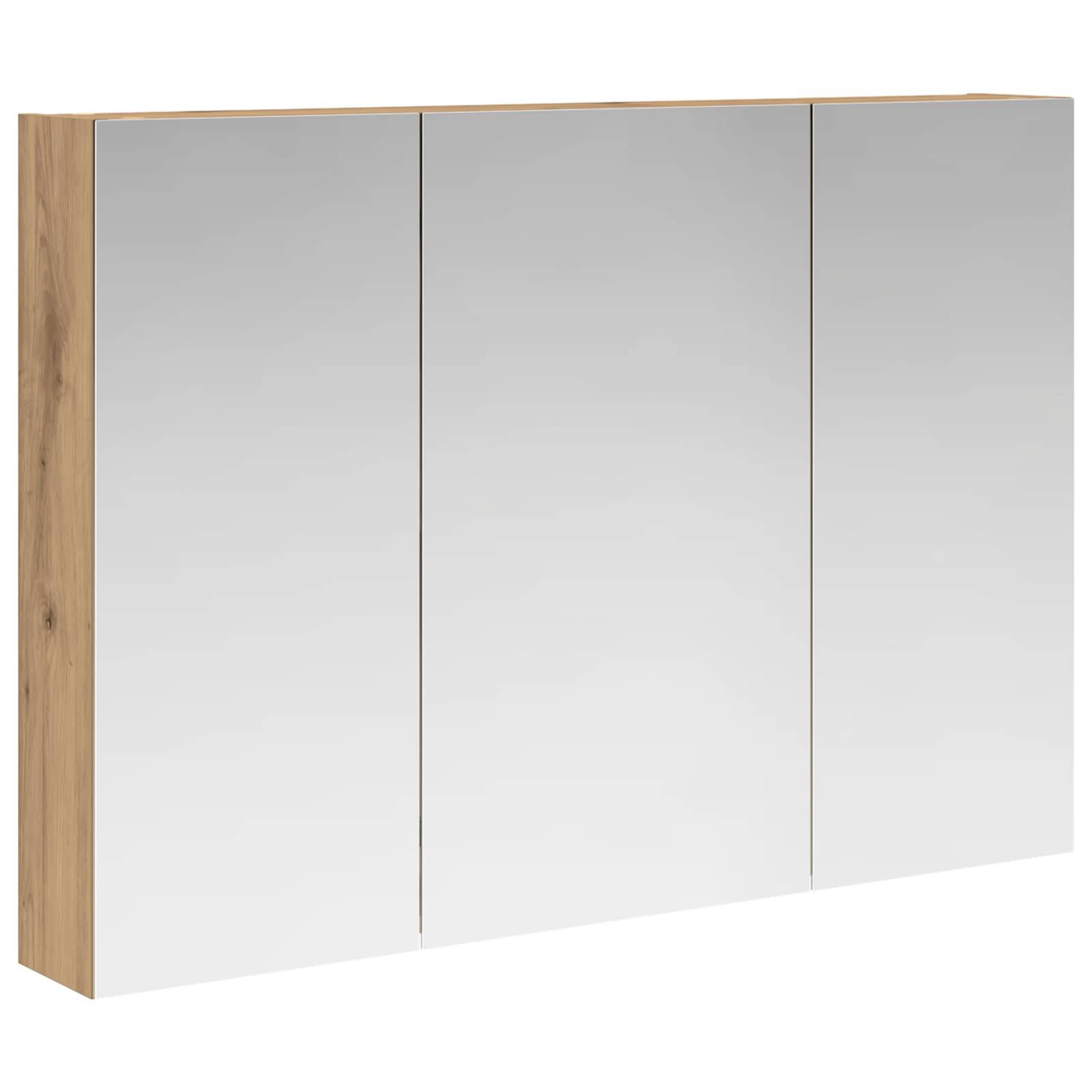 vidaXL Badezimmerspiegelschrank Kunsthandwerk Eiche 100 x 14,5 x 70 cm