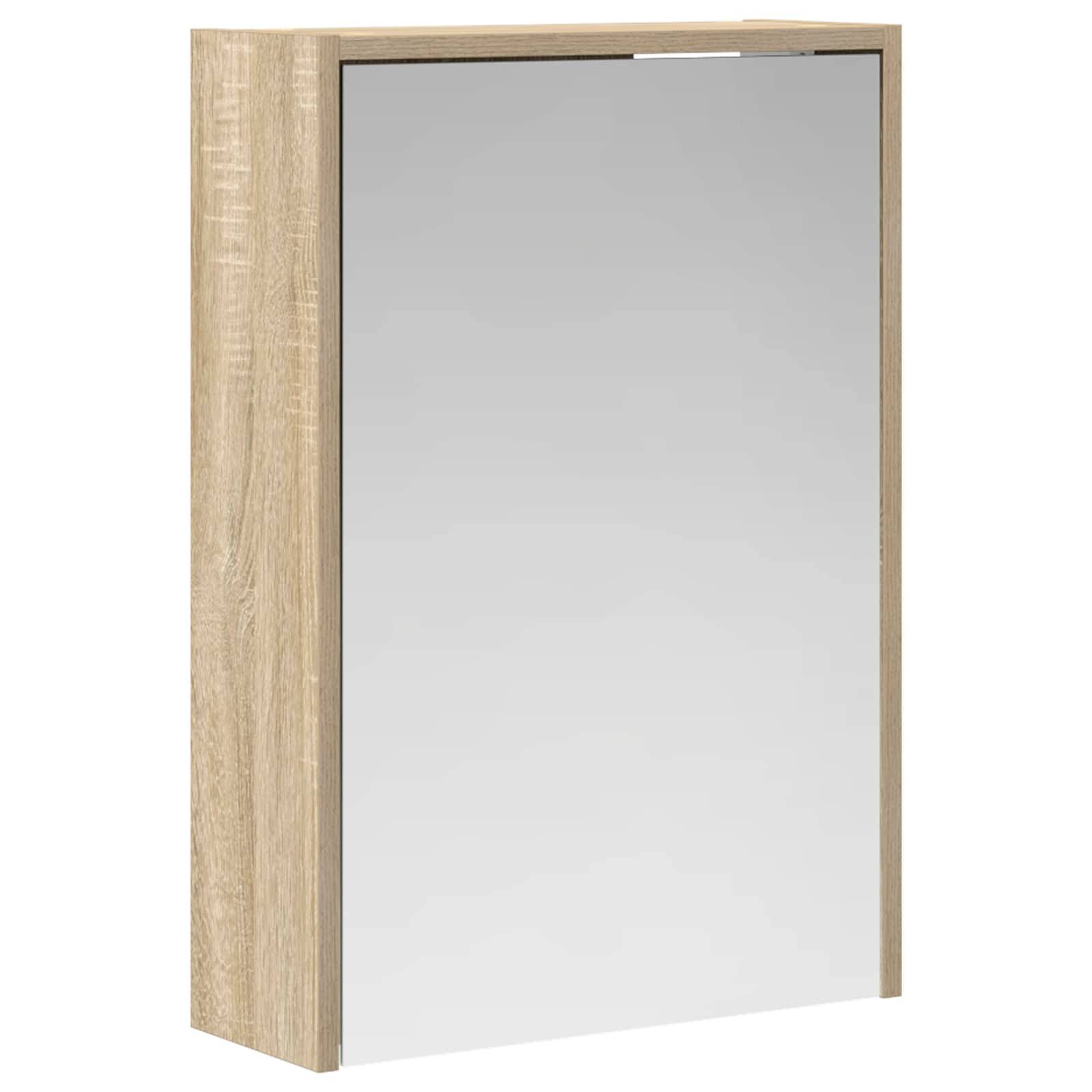 vidaXL Badezimmerspiegelschrank mit Tür Sonoma-Eiche 43 x 16 x 62.5 cm