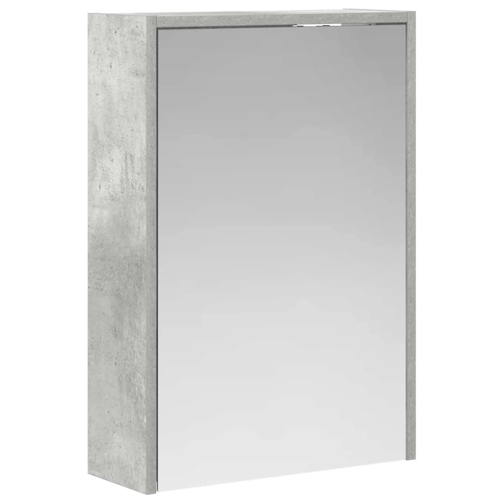 vidaXL Badezimmerspiegelschrank mit Regal Beton Grau 43 x 16 x 62.5 cm