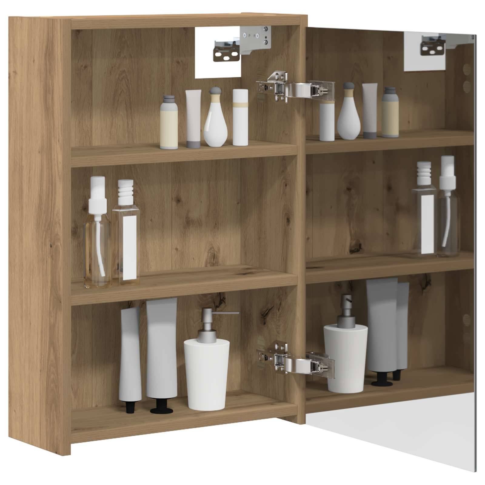 vidaXL Badezimmerspiegelschrank Kunsthandwerk Eiche 43 x 16 x 62.5 cm