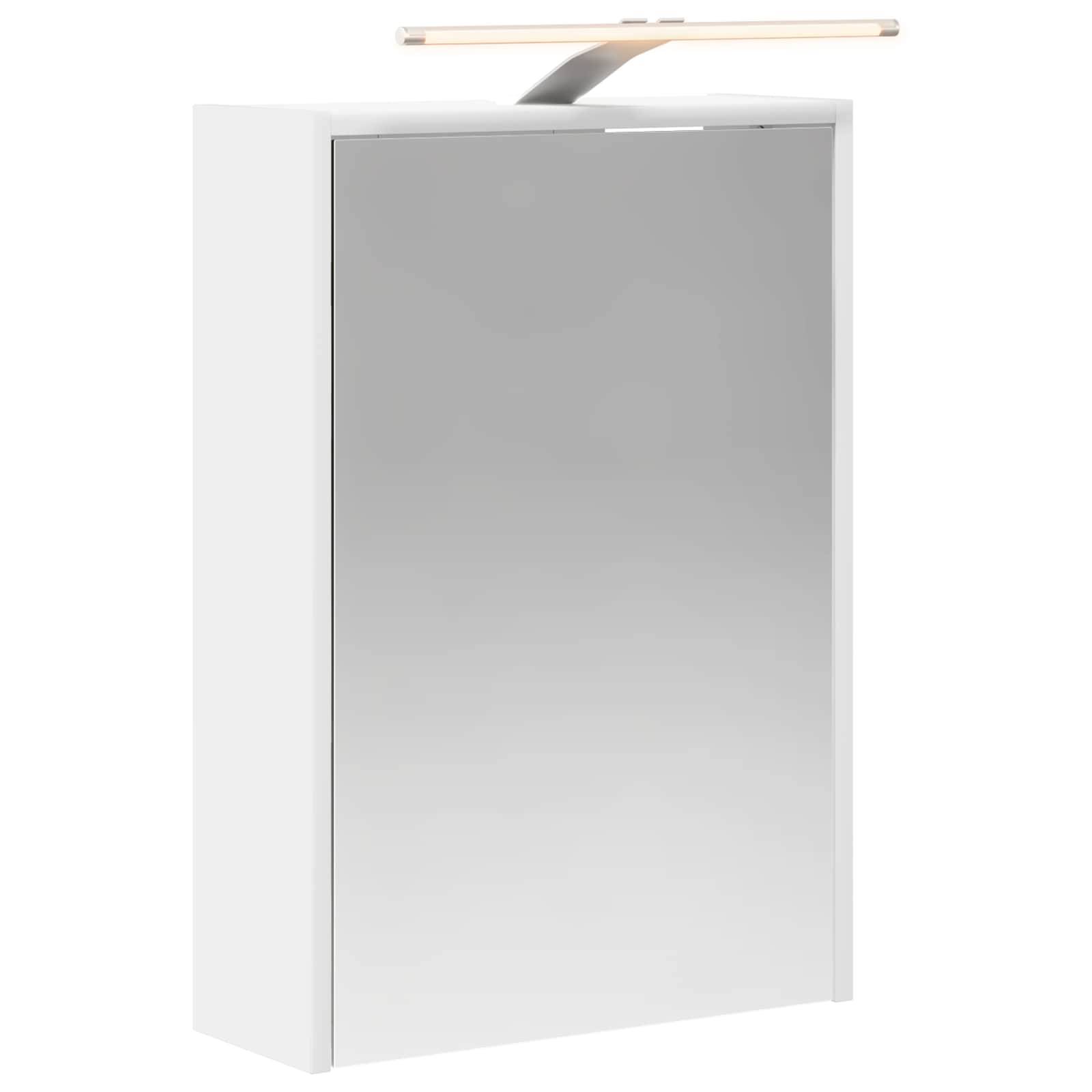 vidaXL Badezimmerspiegelschrank Weiß 43 x 16 x 62.5 cm Holzwerkstoff
