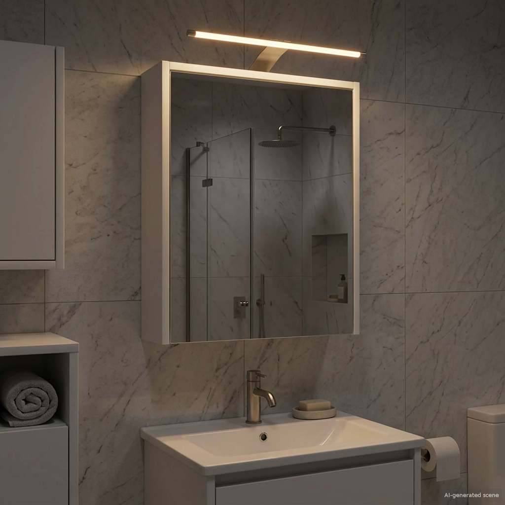 vidaXL Badezimmerspiegelschrank Weiß 43 x 16 x 62.5 cm Holzwerkstoff