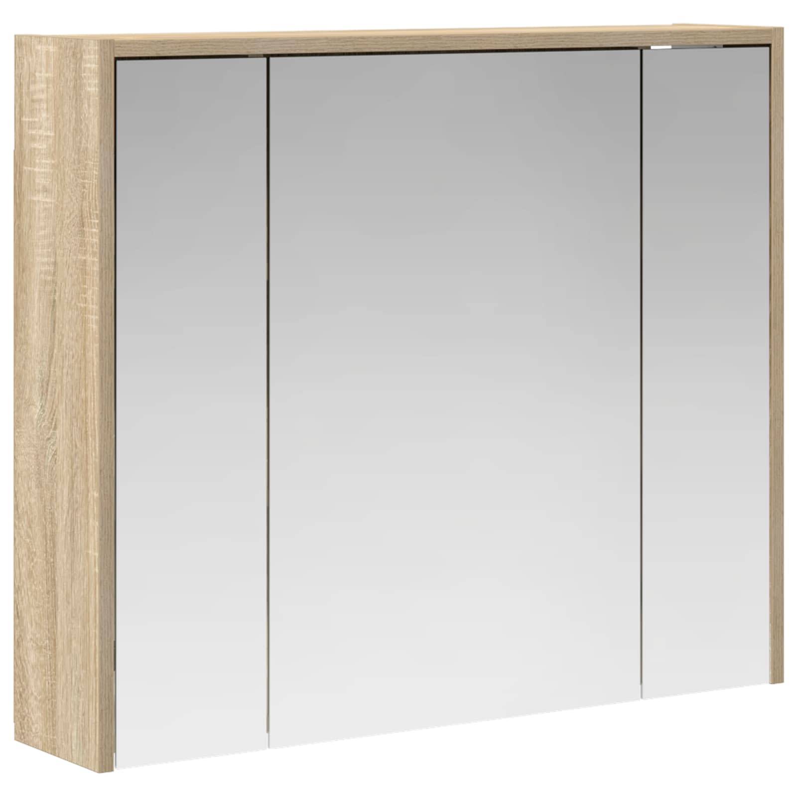 vidaXL Badezimmerspiegelschrank Sonoma-Eiche 73,5 x 16 x 62,5 cm