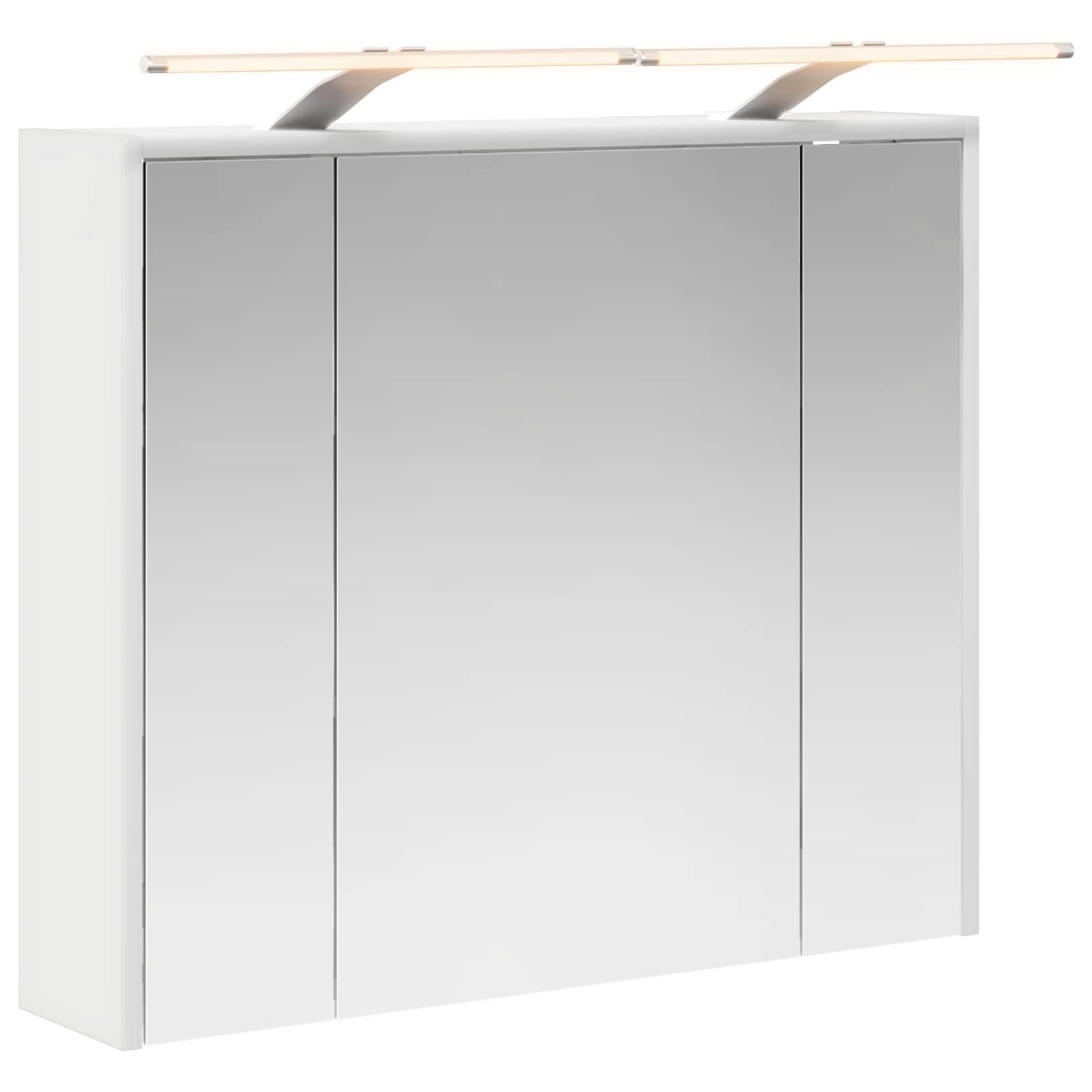 vidaXL Badezimmerspiegelschrank Weiß 73,5 x 16 x 62,5 cm Holzwerkstoff