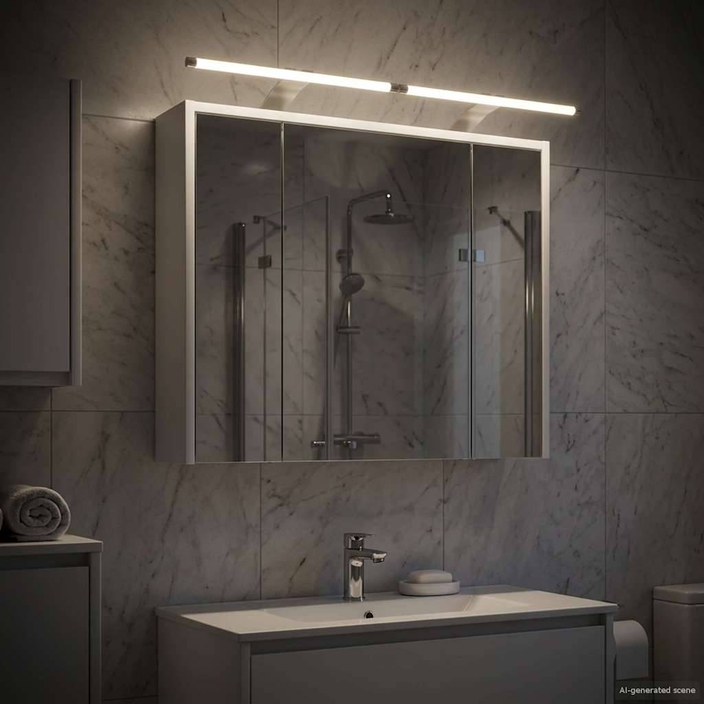 vidaXL Badezimmerspiegelschrank Weiß 73,5 x 16 x 62,5 cm Holzwerkstoff