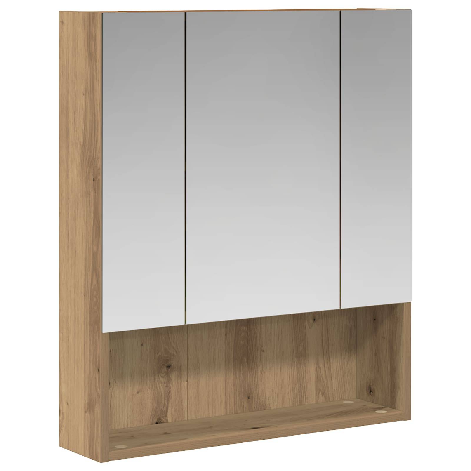 vidaXL Badezimmerspiegelschrank Kunsthandwerk Eiche 60 x 14.5 x 70 cm