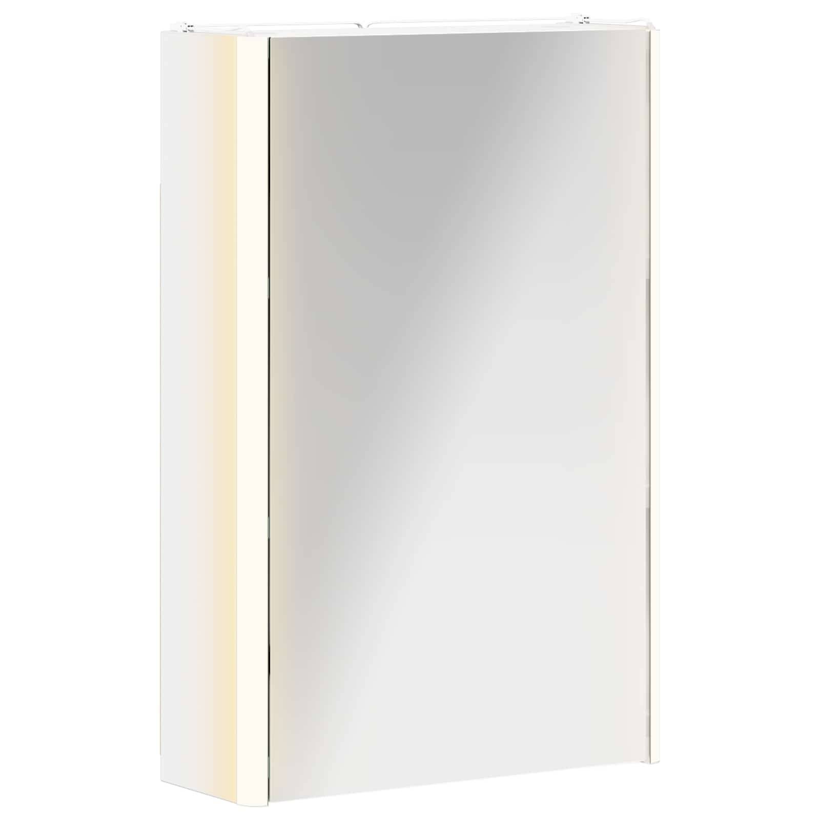 vidaXL Badezimmerspiegelschrank Weiß 33 x 11,5 x 50 cm Holzwerkstoff