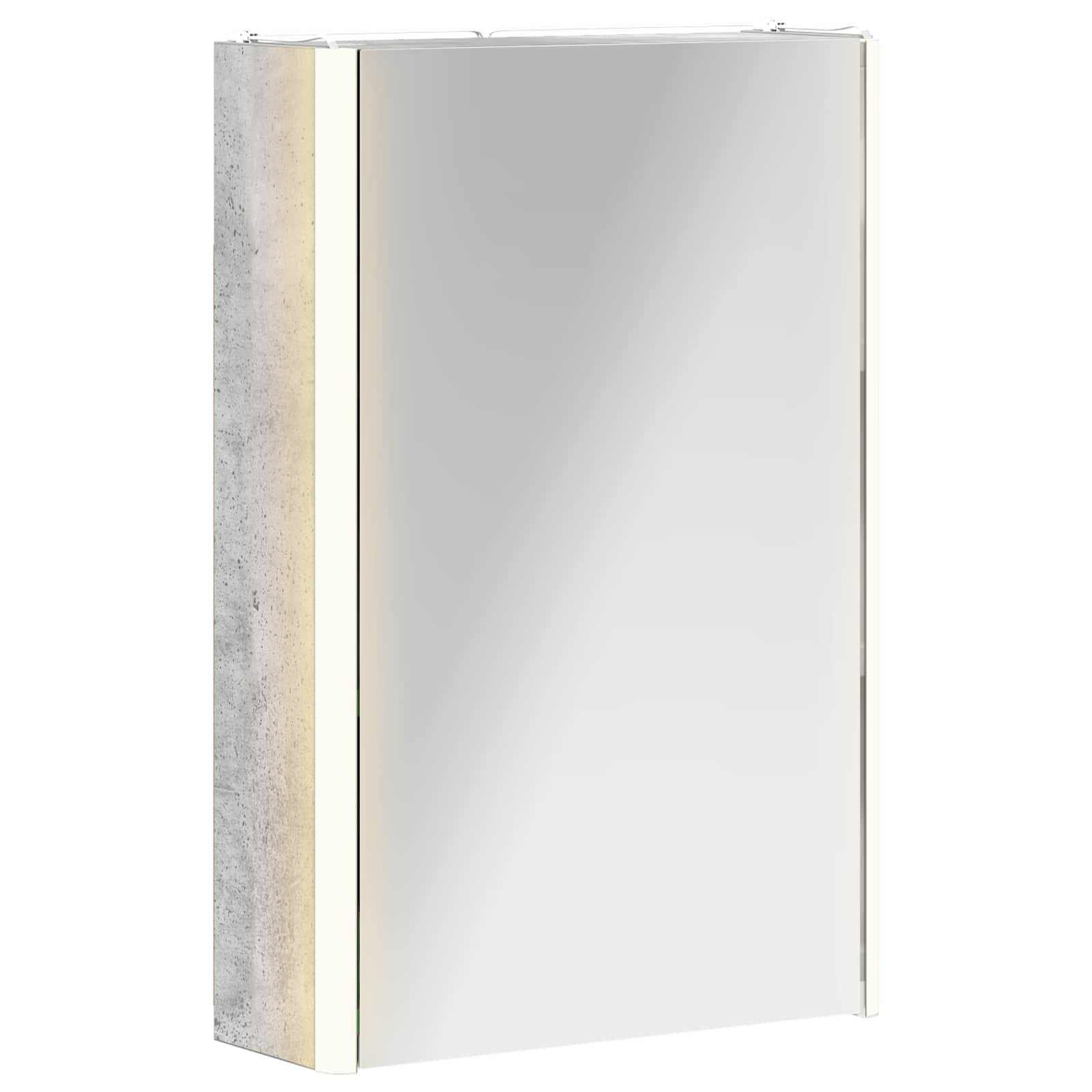 vidaXL Badezimmerspiegelschrank Beton Grau 33 x 11,5 x 50 cm