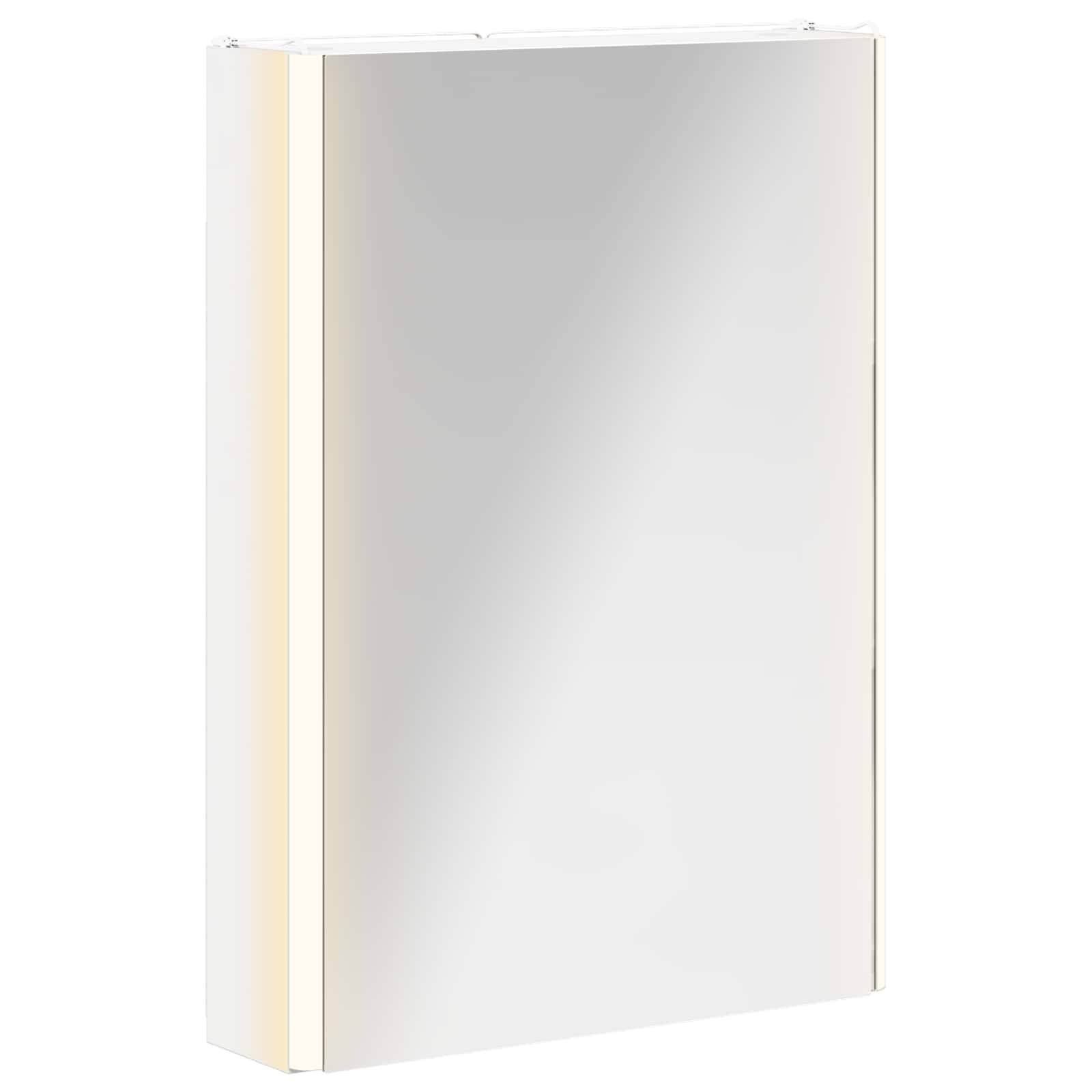 vidaXL Badezimmerspiegelschrank Weiß 43 x 11,5 x 60,5 cm Holzwerkstoff