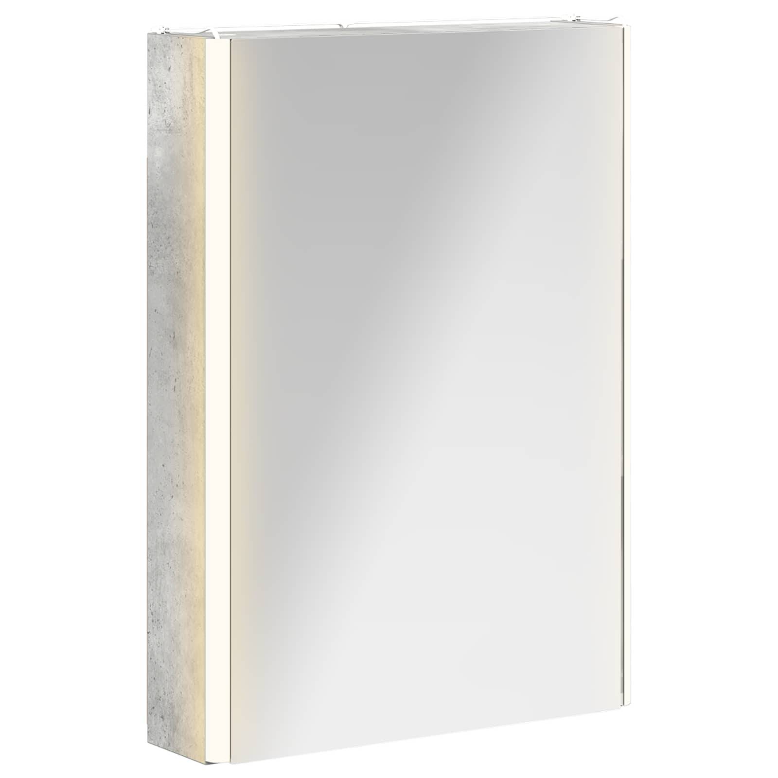 vidaXL Badezimmerspiegelschrank Beton Grau 43 x 11,5 x 60,5 cm