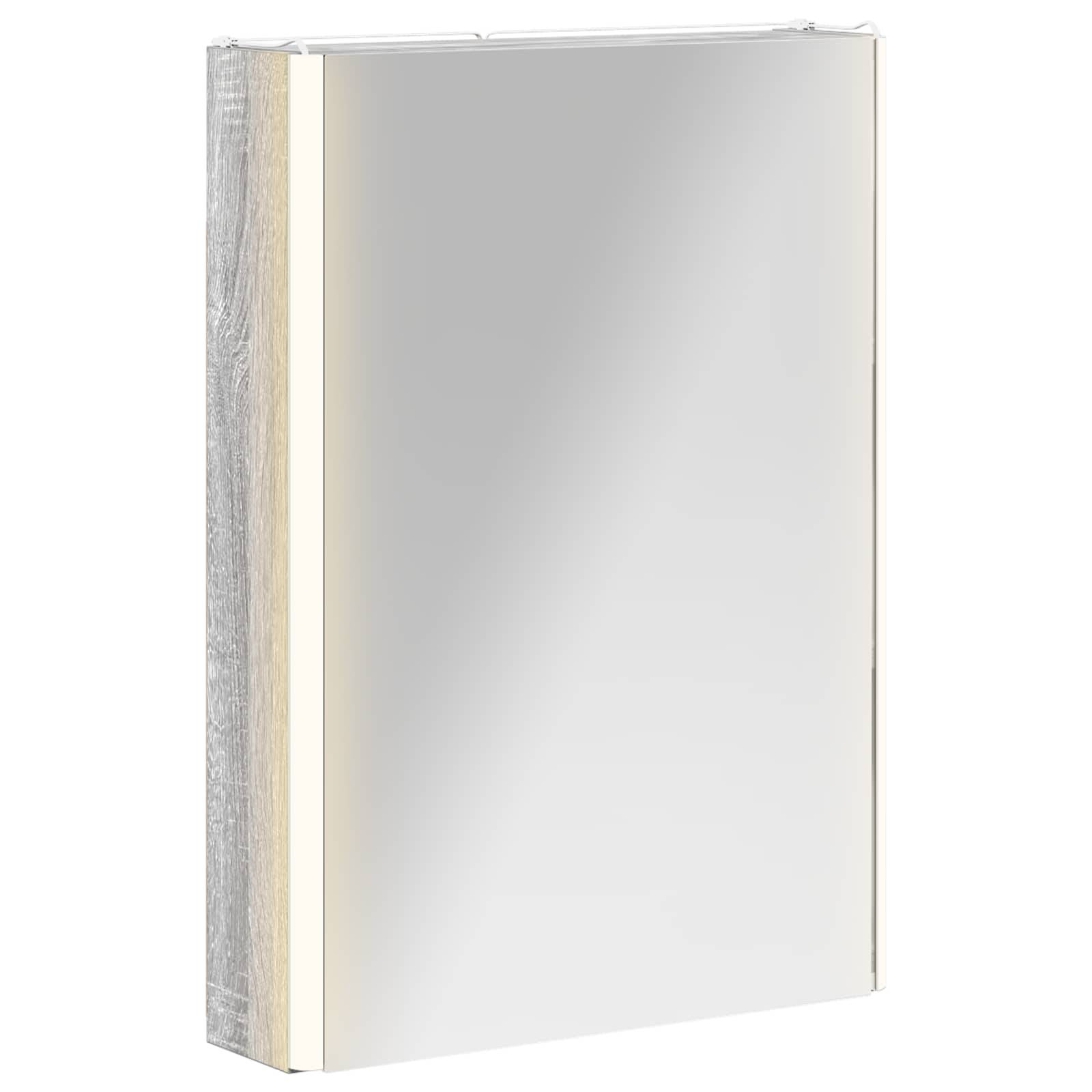 vidaXL Badezimmerspiegelschrank Graues Sonoma 43 x 11,5 x 60,5 cm