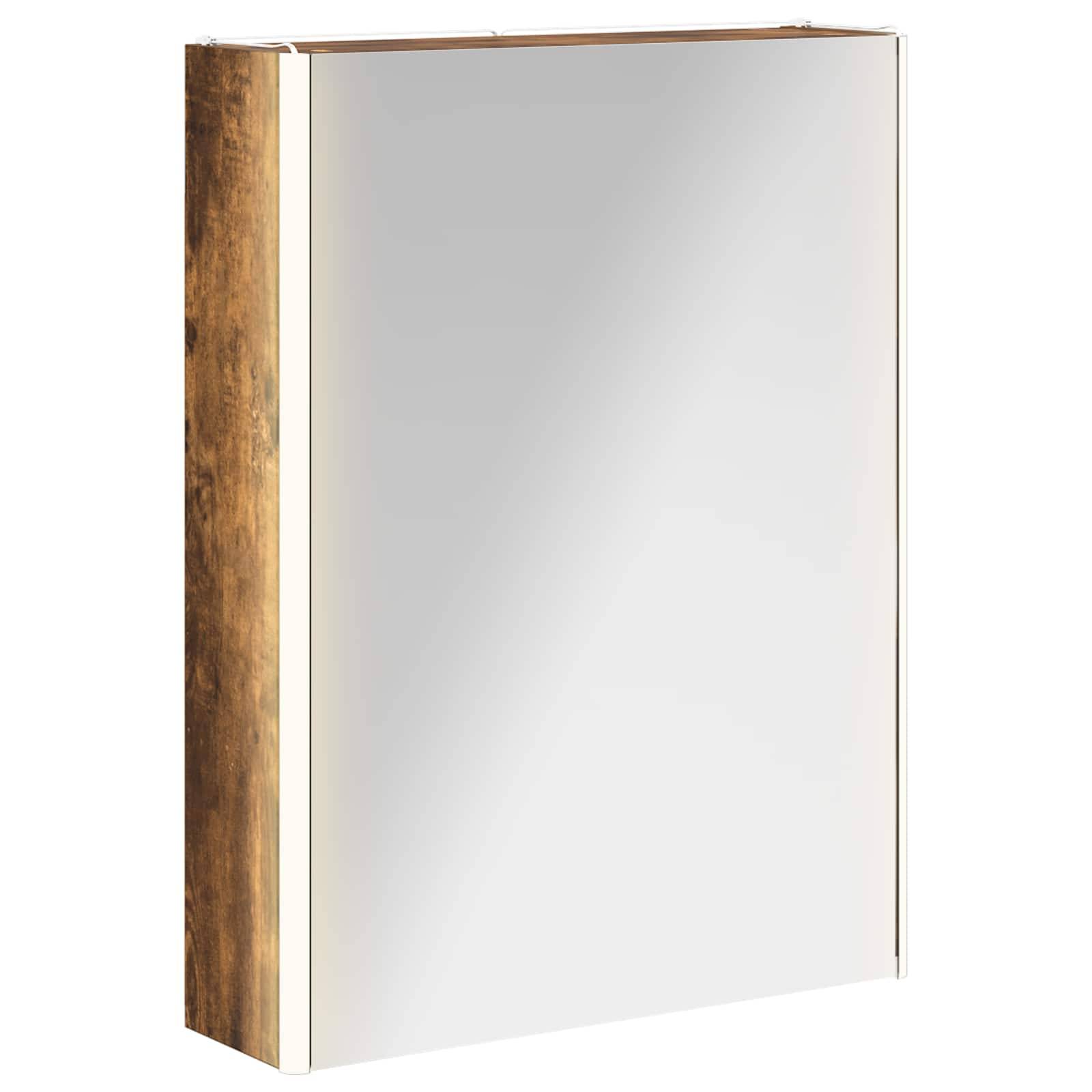 vidaXL Badezimmerspiegelschrank Geräucherte Eiche 73,5 x 15,5 x 70 cm