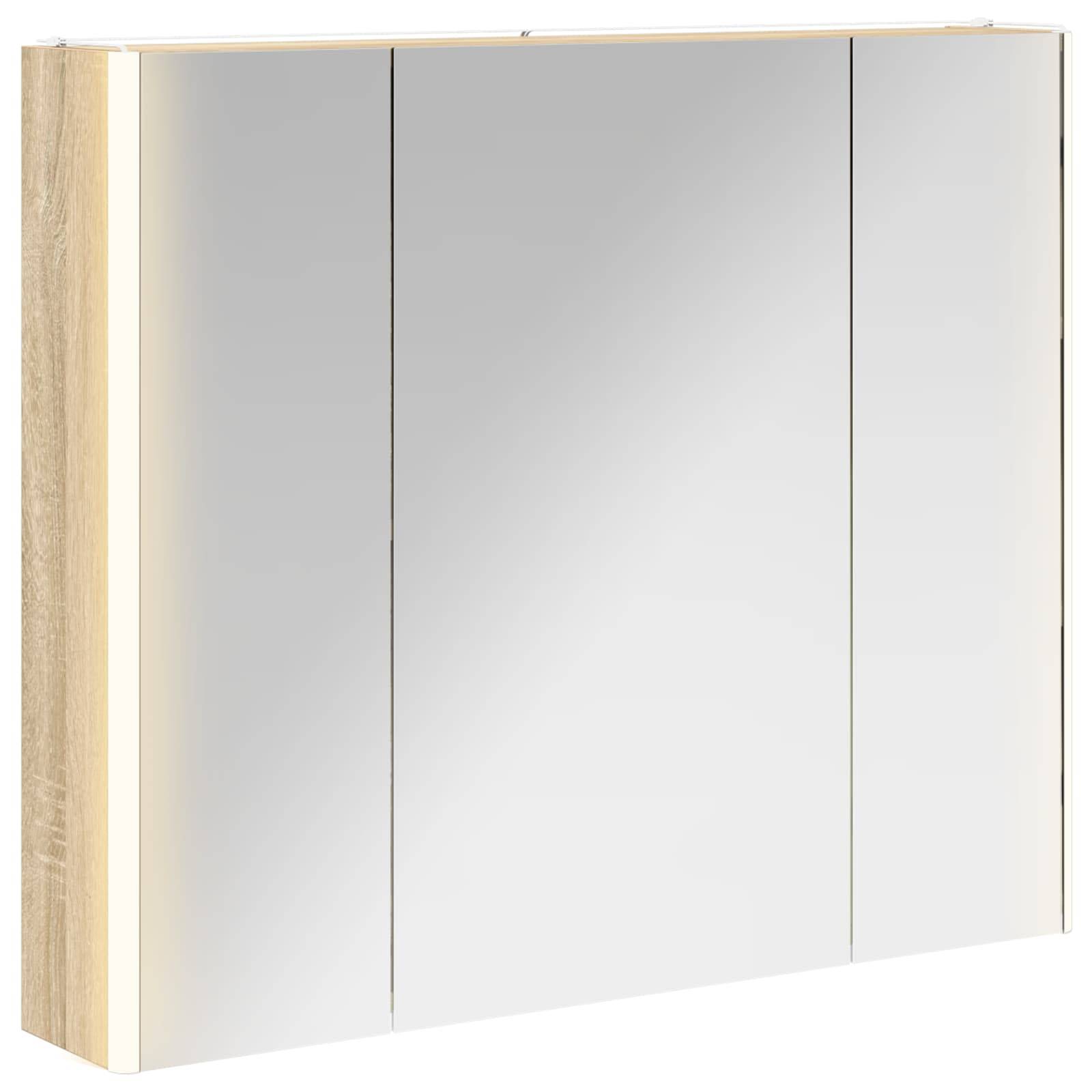 vidaXL Badezimmerspiegelschrank Sonoma-Eiche 83,5 x 15,5 x 70 cm