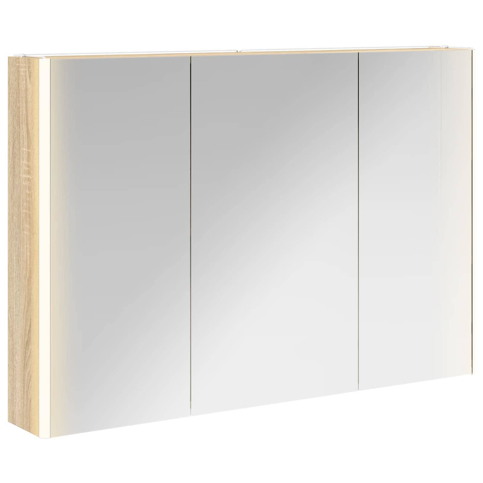 vidaXL Badezimmerspiegelschrank Sonoma-Eiche 103,5 x 15,5 x 70 cm