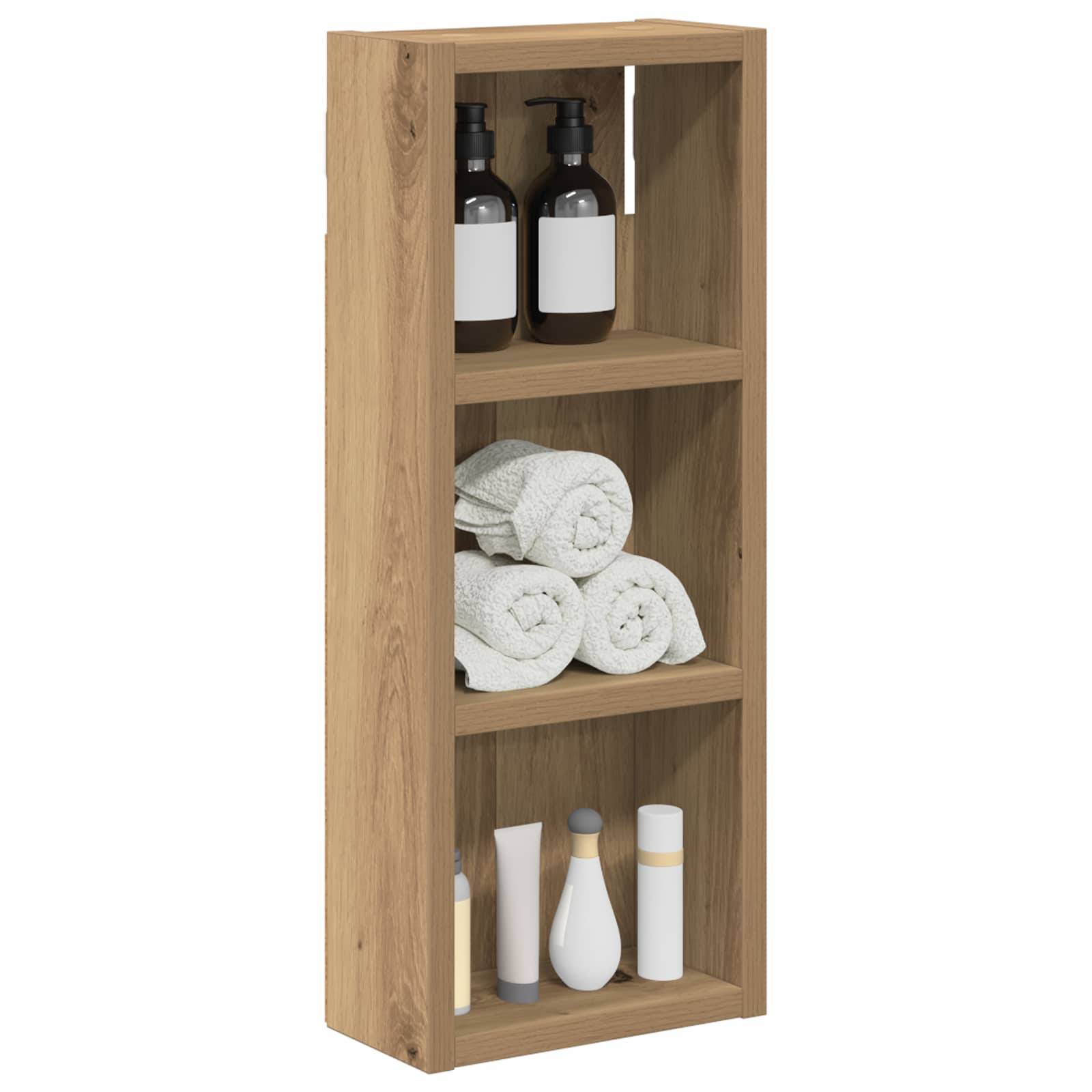 vidaXL Badezimmer-Wandschrank Kunsthandwerk Eiche 20 x 10 x 50 cm