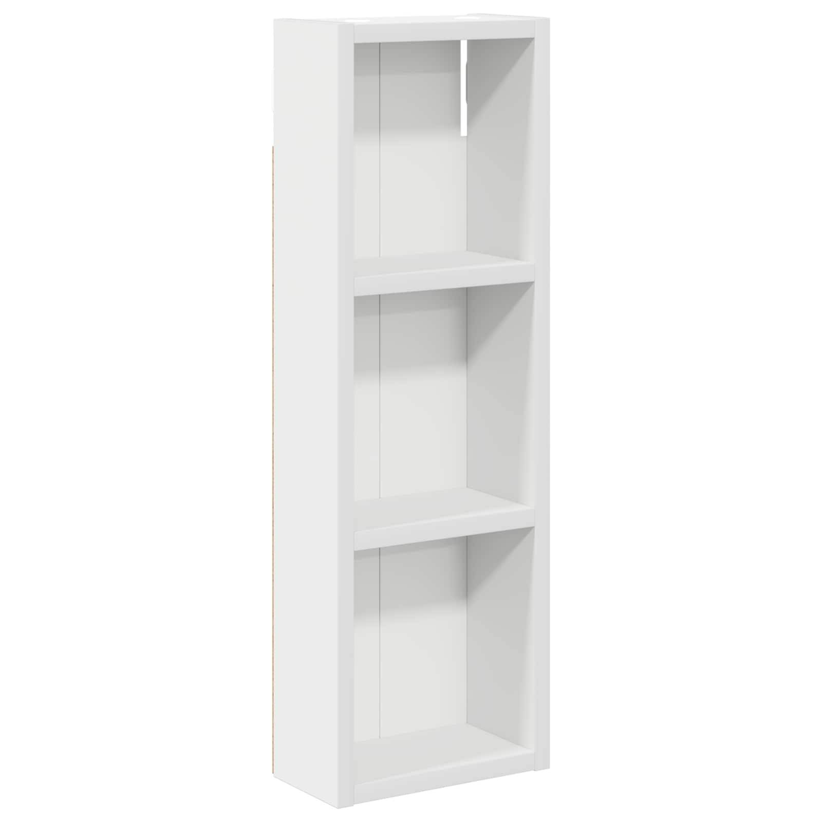 vidaXL Badezimmer-Wandschrank Weiß 20 x 10 x 60,5 cm Holzwerkstoff