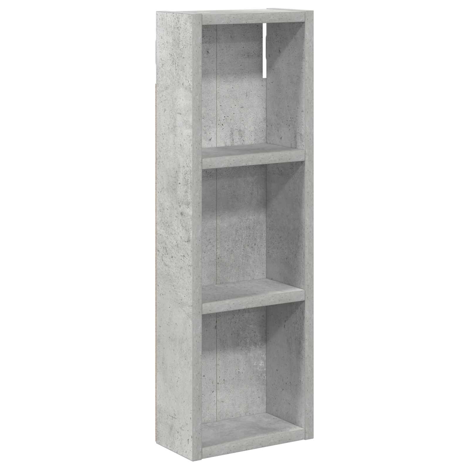 vidaXL Badezimmer-Wandschrank mit Regal Betongrau 20 x 10 x 60,5 cm