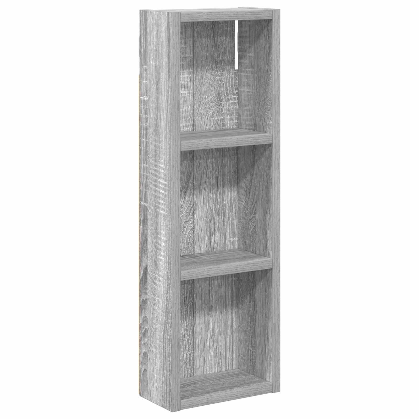 vidaXL Badezimmer-Wandschrank Graues Sonoma 20 x 10 x 60,5 cm