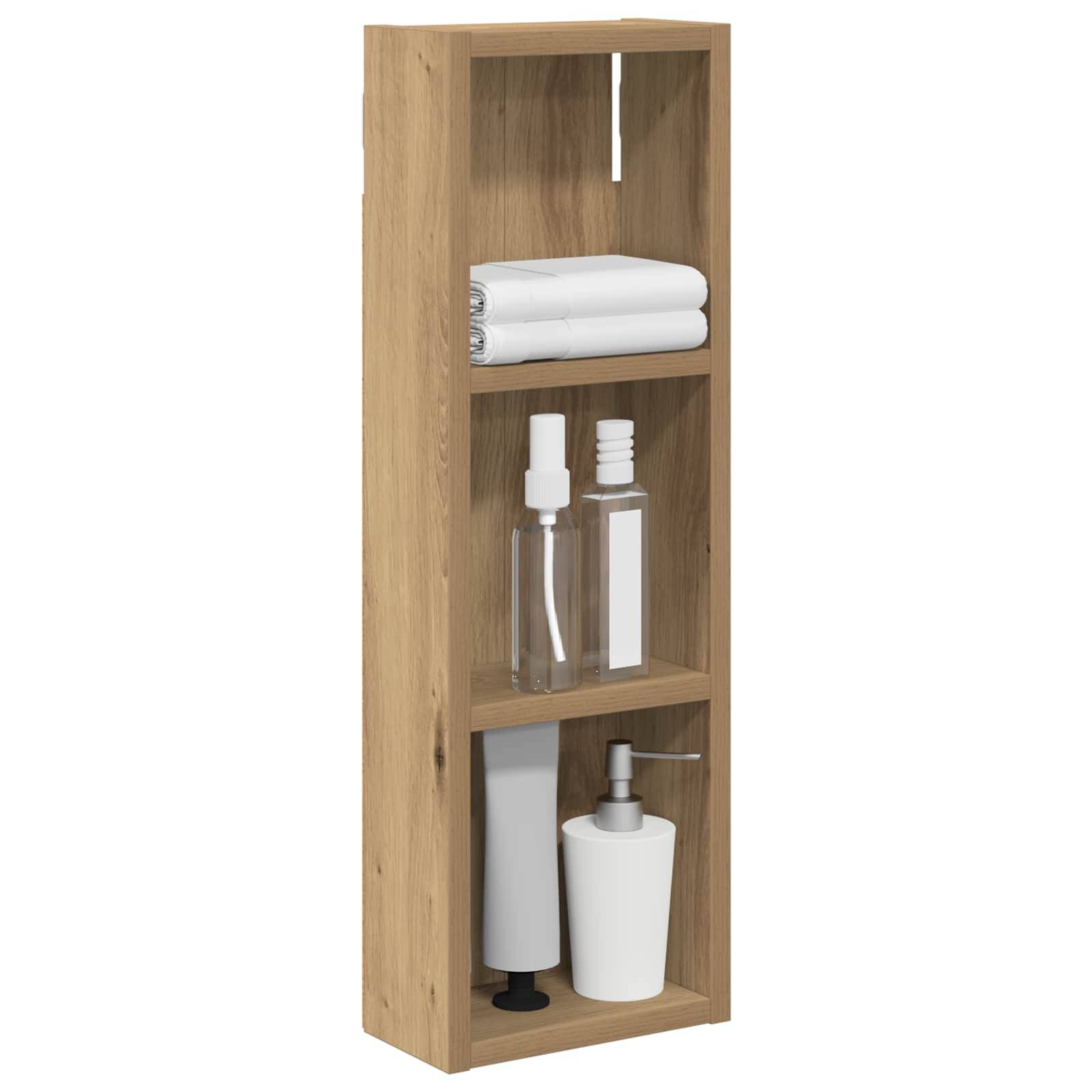 vidaXL Badezimmer-Wandschrank Kunsthandwerk Eiche 20 x 10 x 60,5 cm