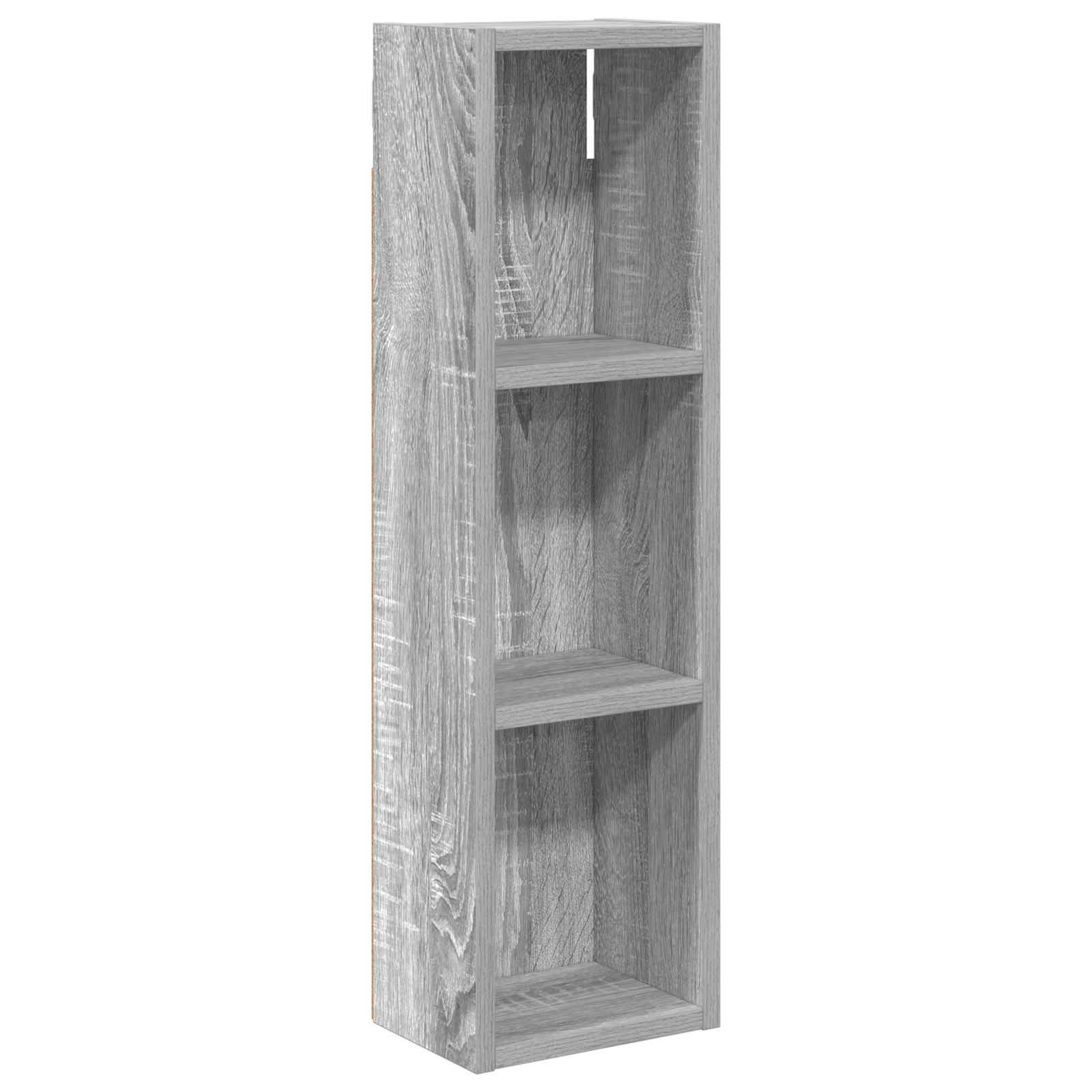 vidaXL Badezimmer-Wandschrank mit Regal Graues Sonoma 20 x 14 x 70 cm