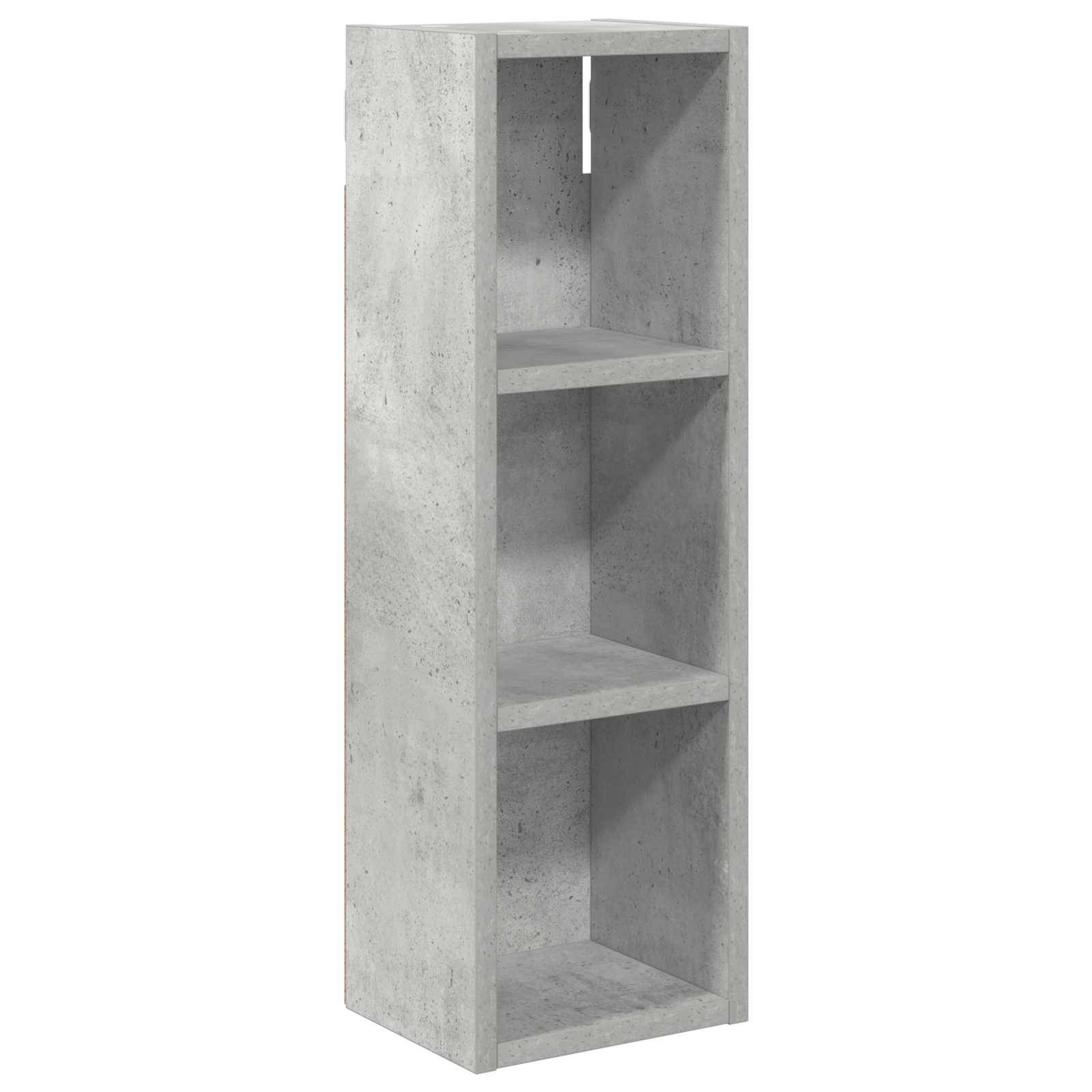 vidaXL Badezimmer-Wandschrank mit Regal Betongrau 20 x 16 x 62,5 cm