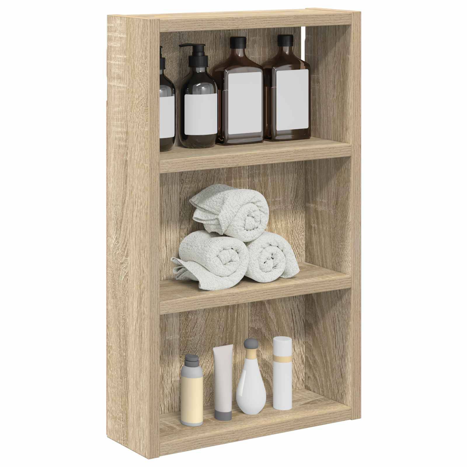 vidaXL Badezimmer-Wandschrank mit Regal Sonoma-Eiche 30 x 10 x 50 cm