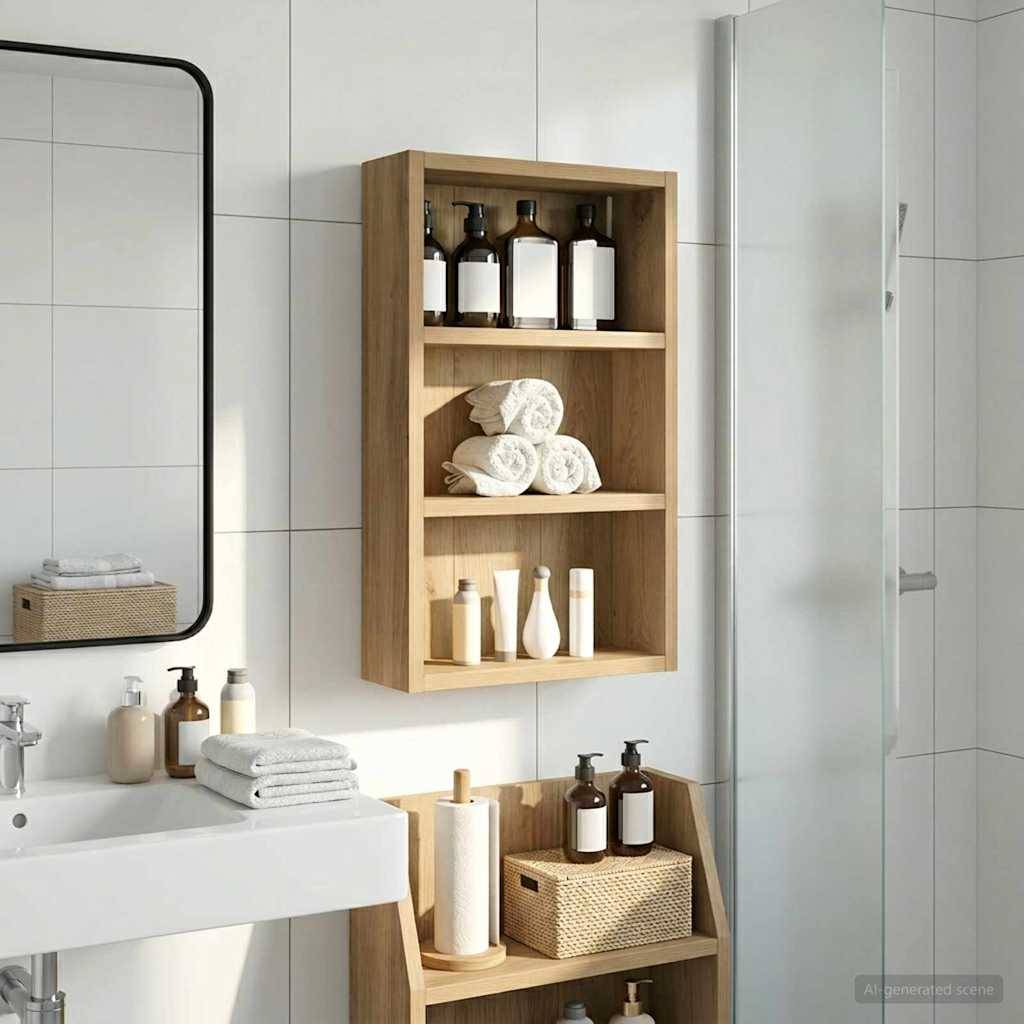 vidaXL Badezimmer-Wandschrank Kunsthandwerk Eiche 30 x 10 x 50 cm