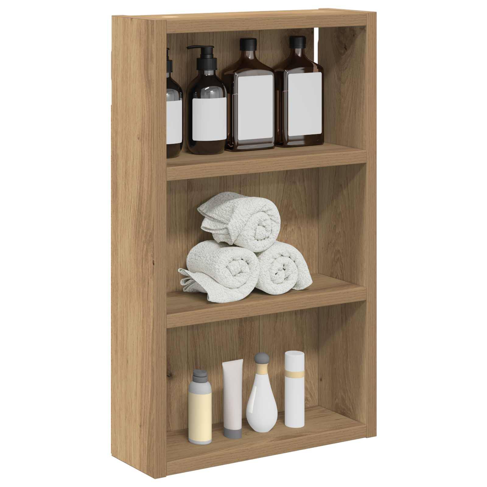 vidaXL Badezimmer-Wandschrank Kunsthandwerk Eiche 30 x 10 x 50 cm