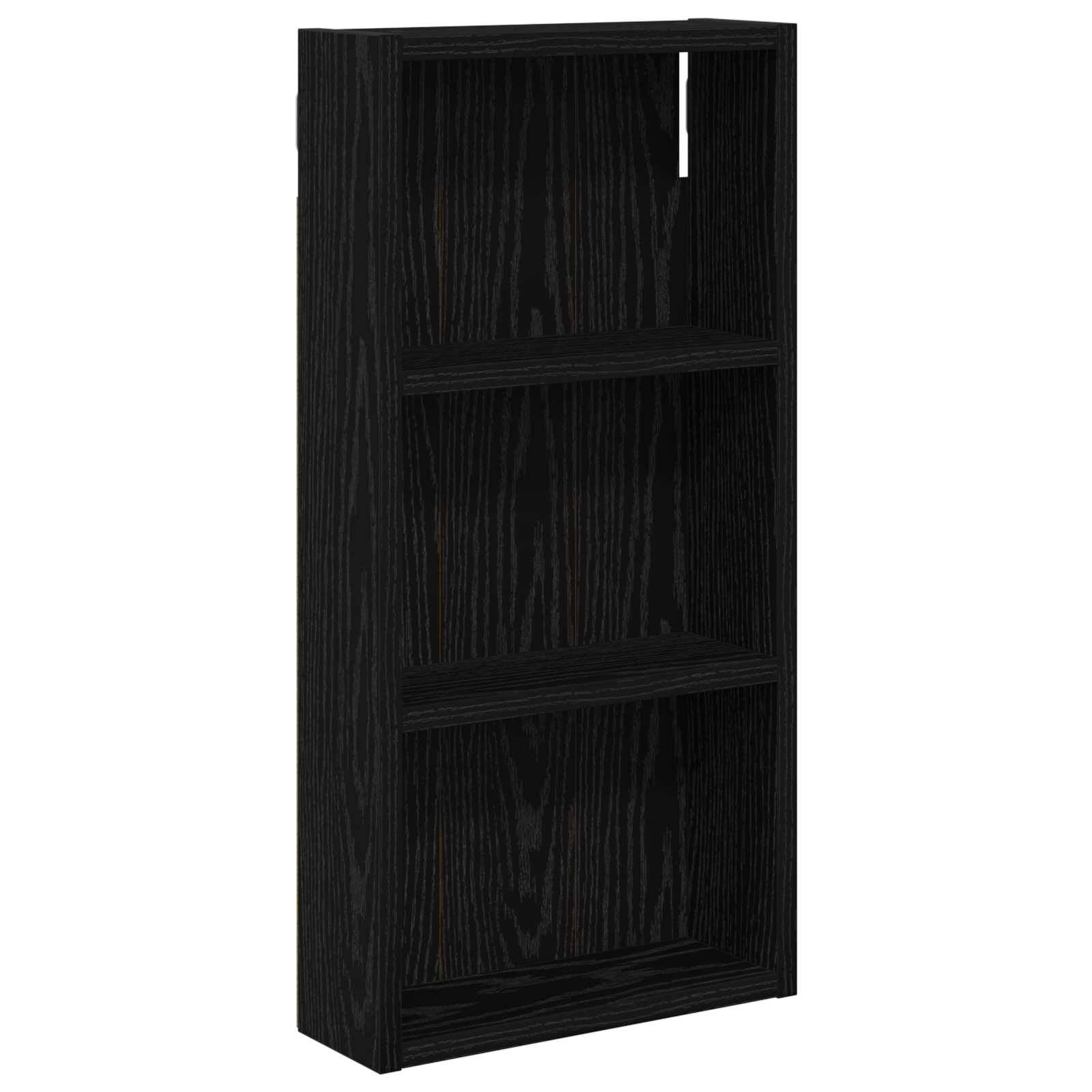 vidaXL Badezimmer-Wandschrank Schwarze Eiche 30 x 10 x 60,5 cm