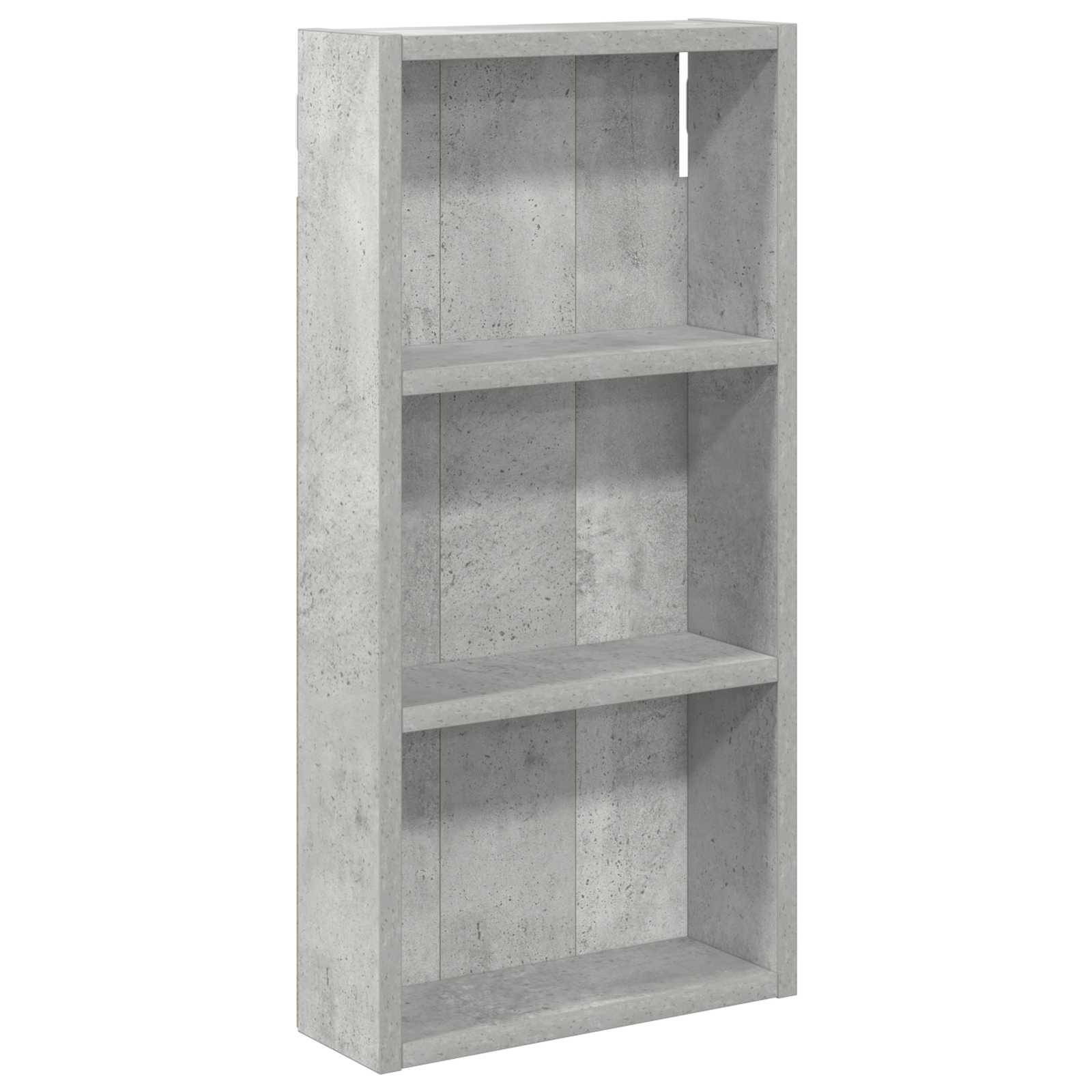 vidaXL Badezimmer-Wandschrank mit Regal Betongrau 30 x 10 x 60,5 cm