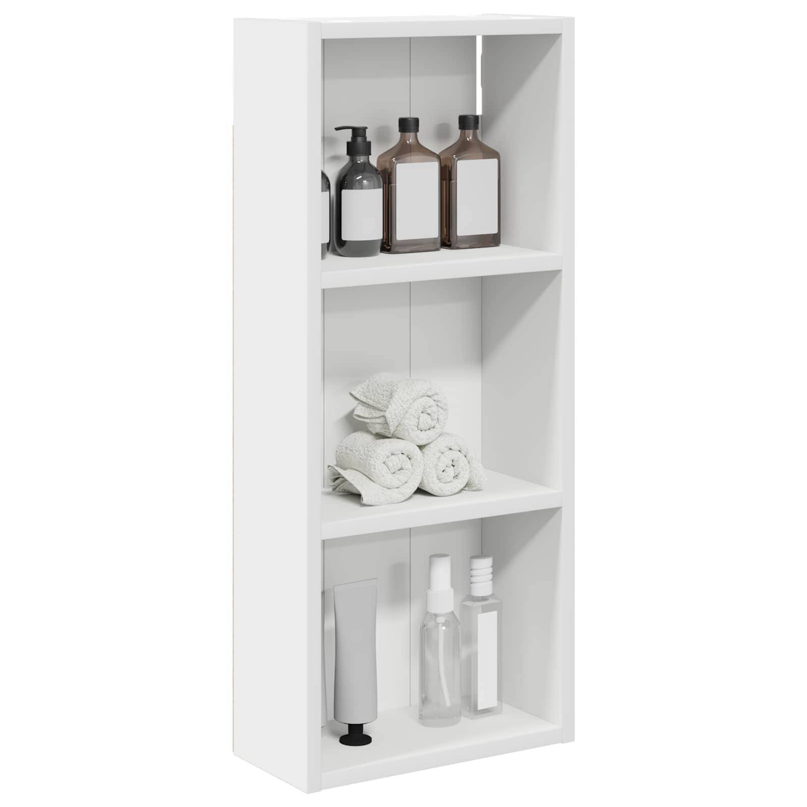 vidaXL Badezimmer-Wandschrank Weiß 30 x 14 x 70 cm Holzwerkstoff