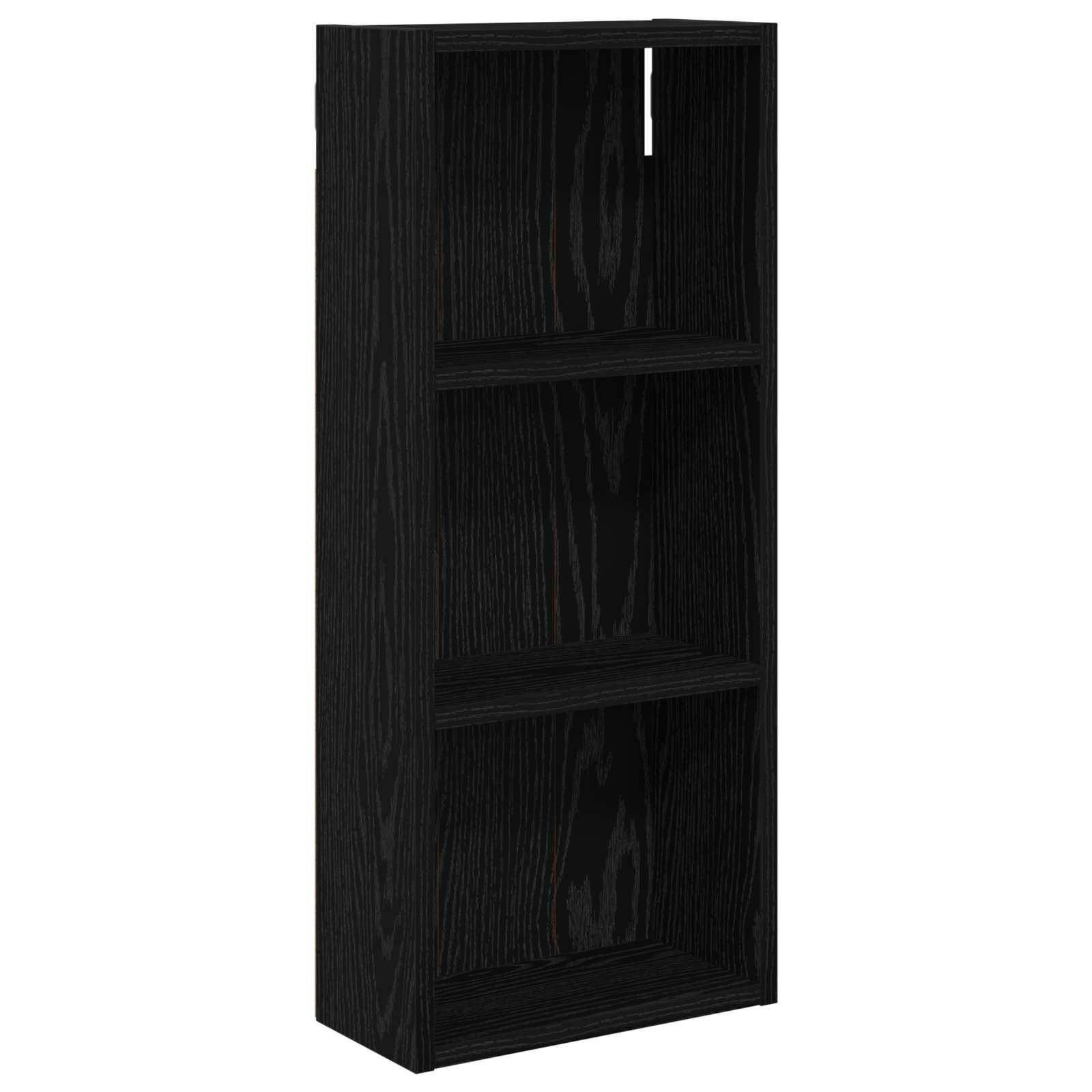 vidaXL Badezimmer-Wandschrank mit Regal Schwarze Eiche 30 x 14 x 70 cm