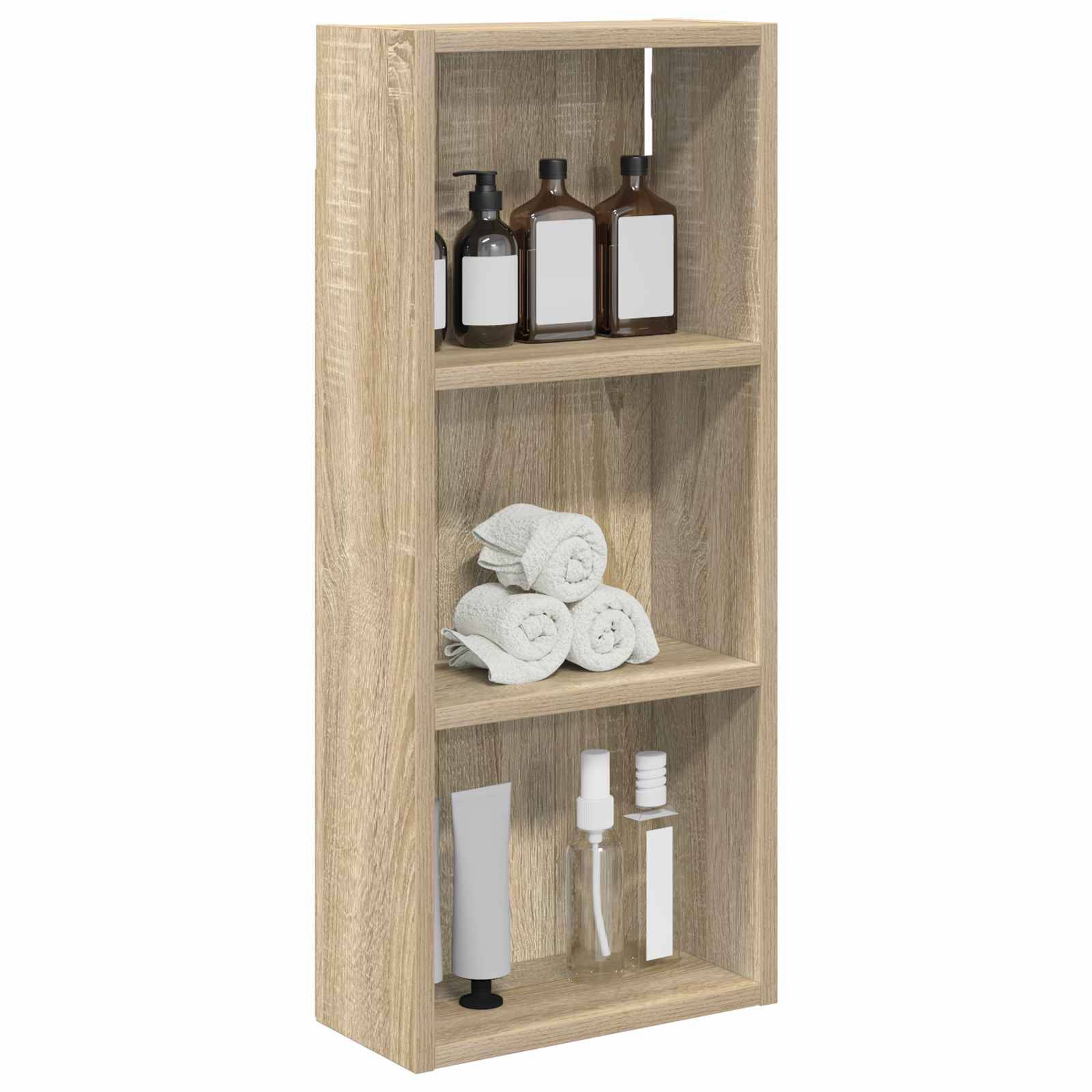 vidaXL Badezimmer-Wandschrank mit Regal Sonoma-Eiche 30 x 14 x 70 cm