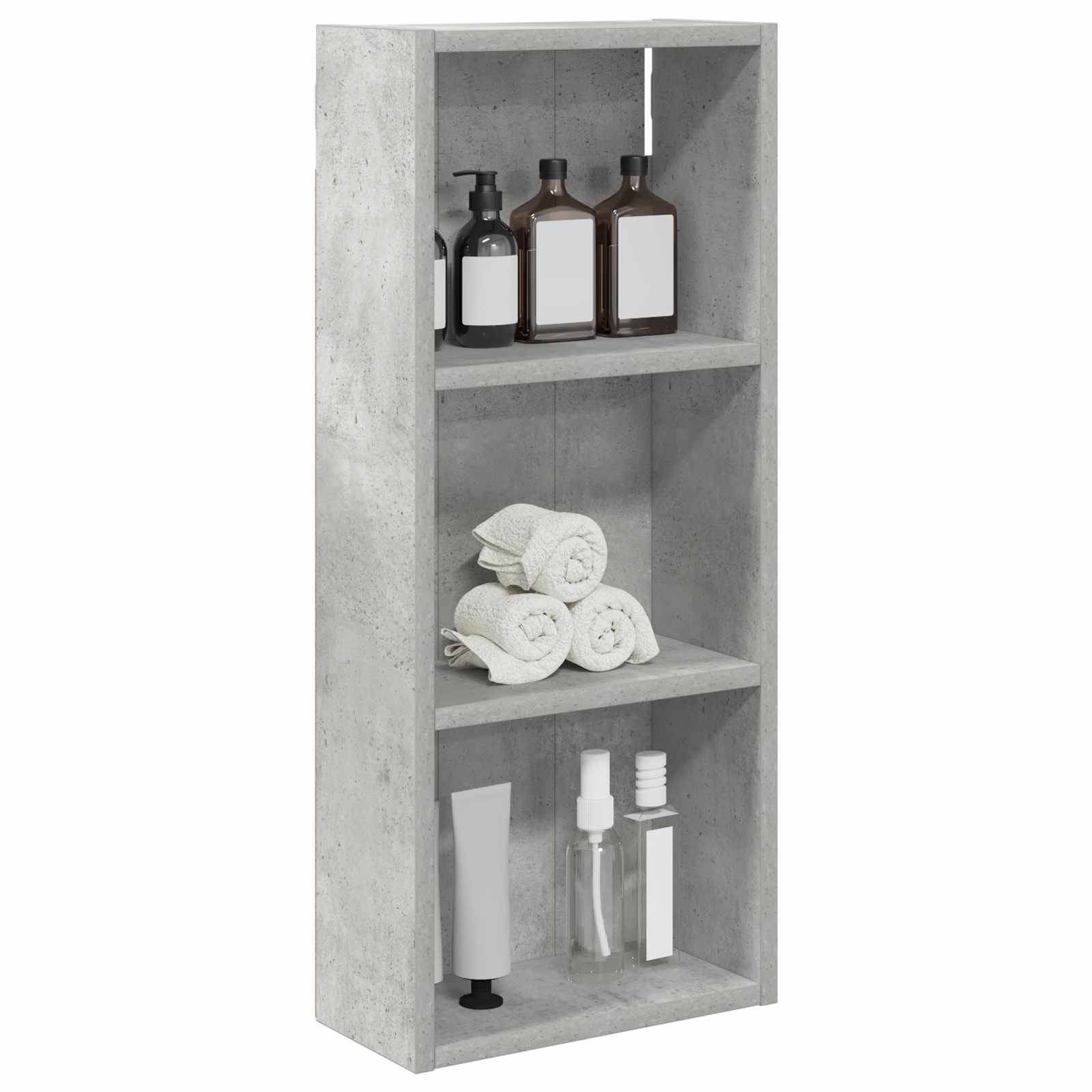 vidaXL Badezimmer-Wandschrank Betongrau 30 x 14 x 70 cm Holzwerkstoff