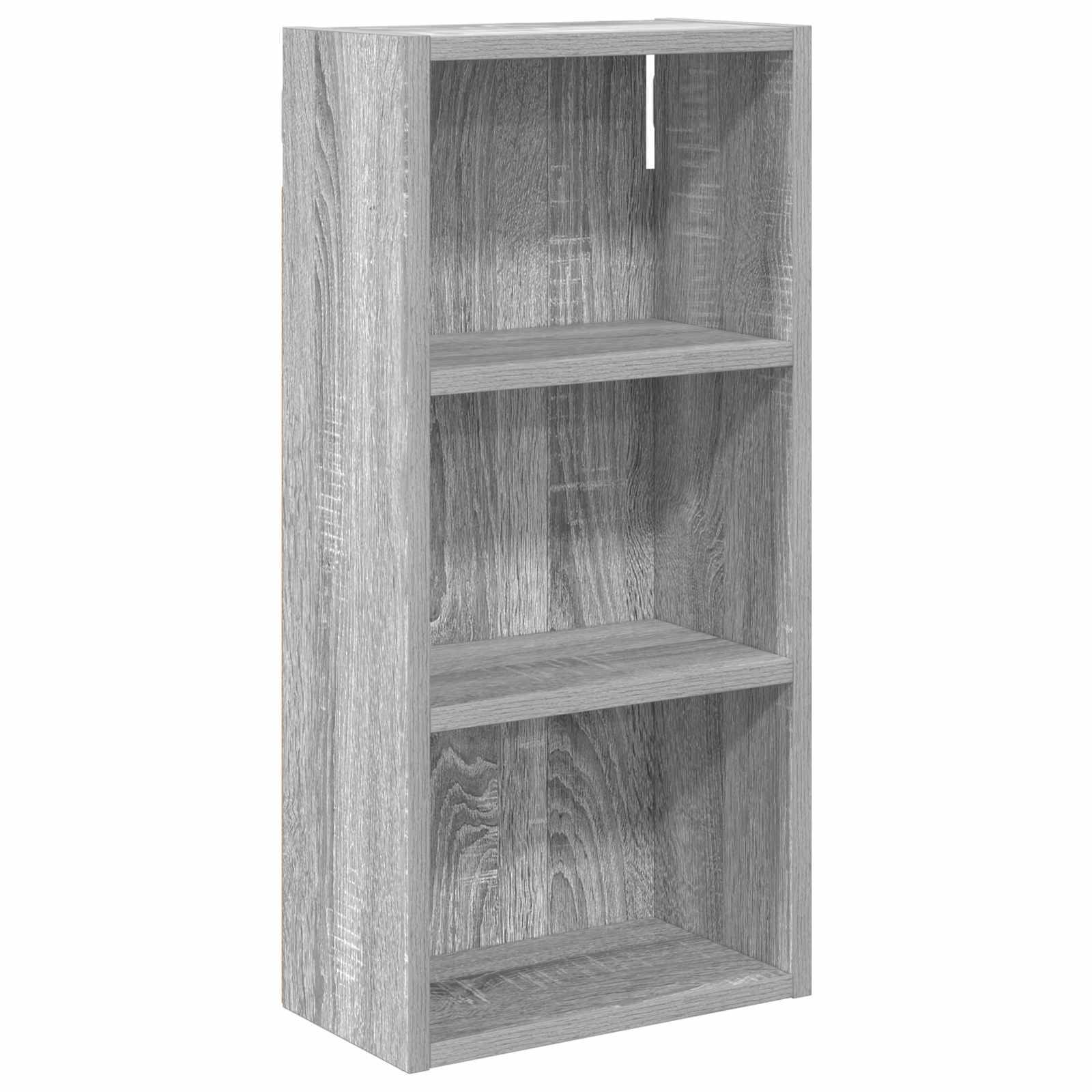 vidaXL Badezimmer-Wandschrank Graues Sonoma 30 x 16 x 62,5 cm