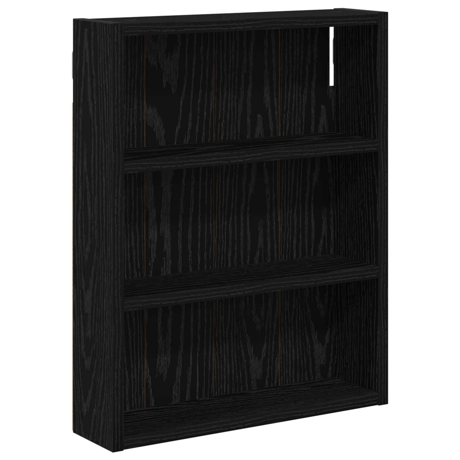 vidaXL Badezimmer-Wandschrank mit Regal Schwarze Eiche 40 x 10 x 50 cm