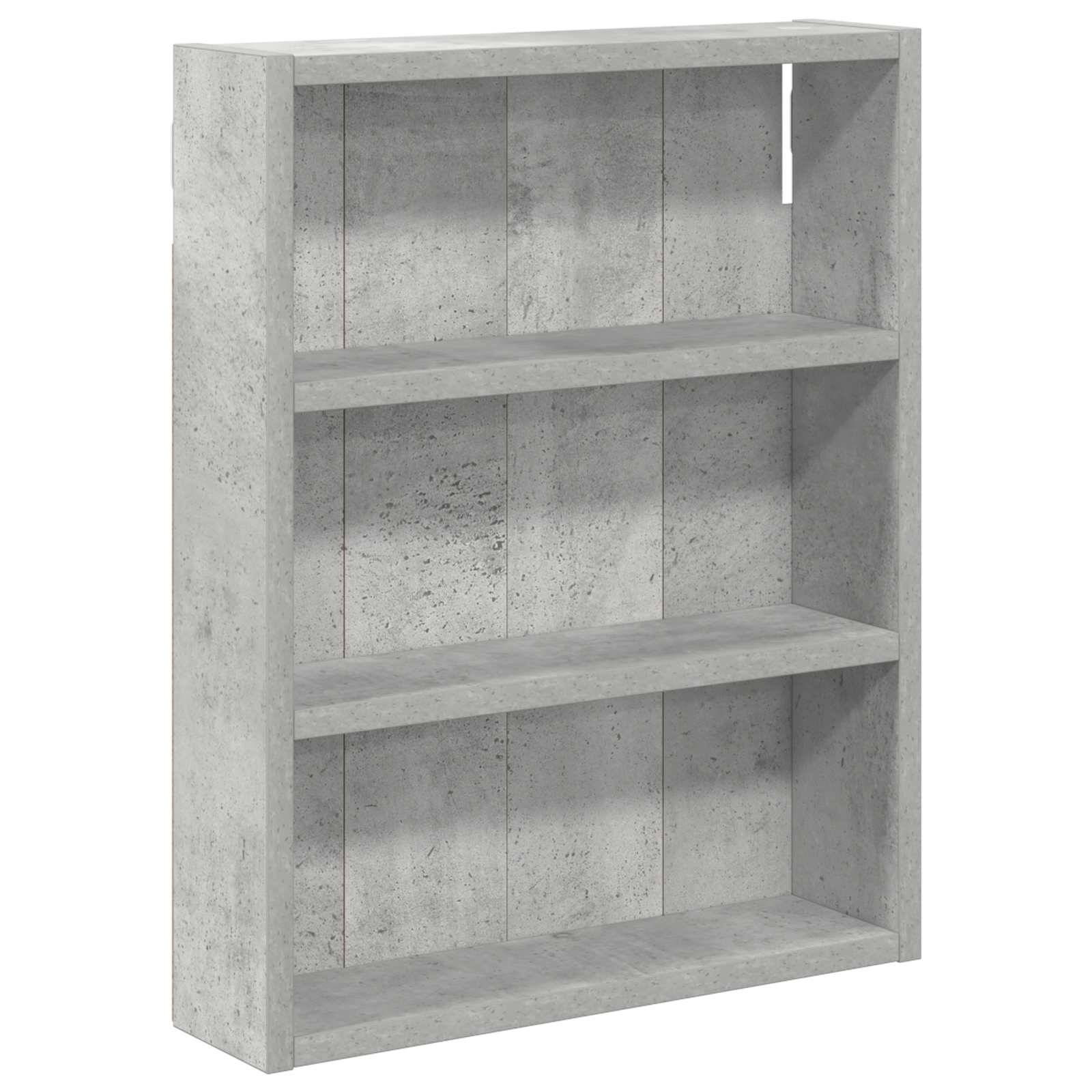 vidaXL Badezimmer-Wandschrank Betongrau 40 x 10 x 50 cm Holzwerkstoff