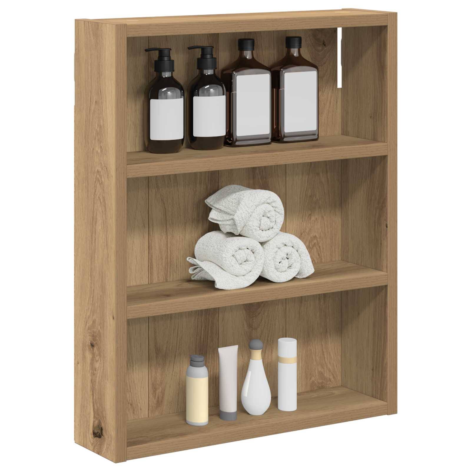 vidaXL Badezimmer-Wandschrank Kunsthandwerk Eiche 40 x 10 x 50 cm