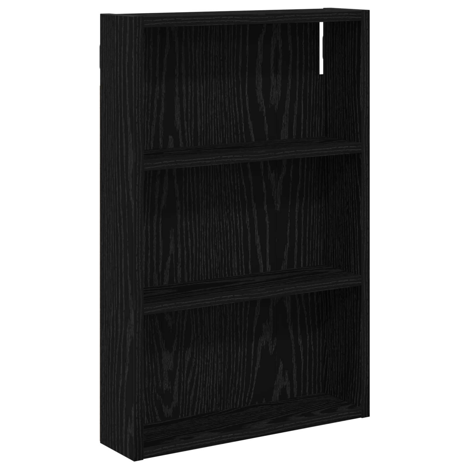 vidaXL Badezimmer-Wandschrank Schwarze Eiche 40 x 10 x 60,5 cm