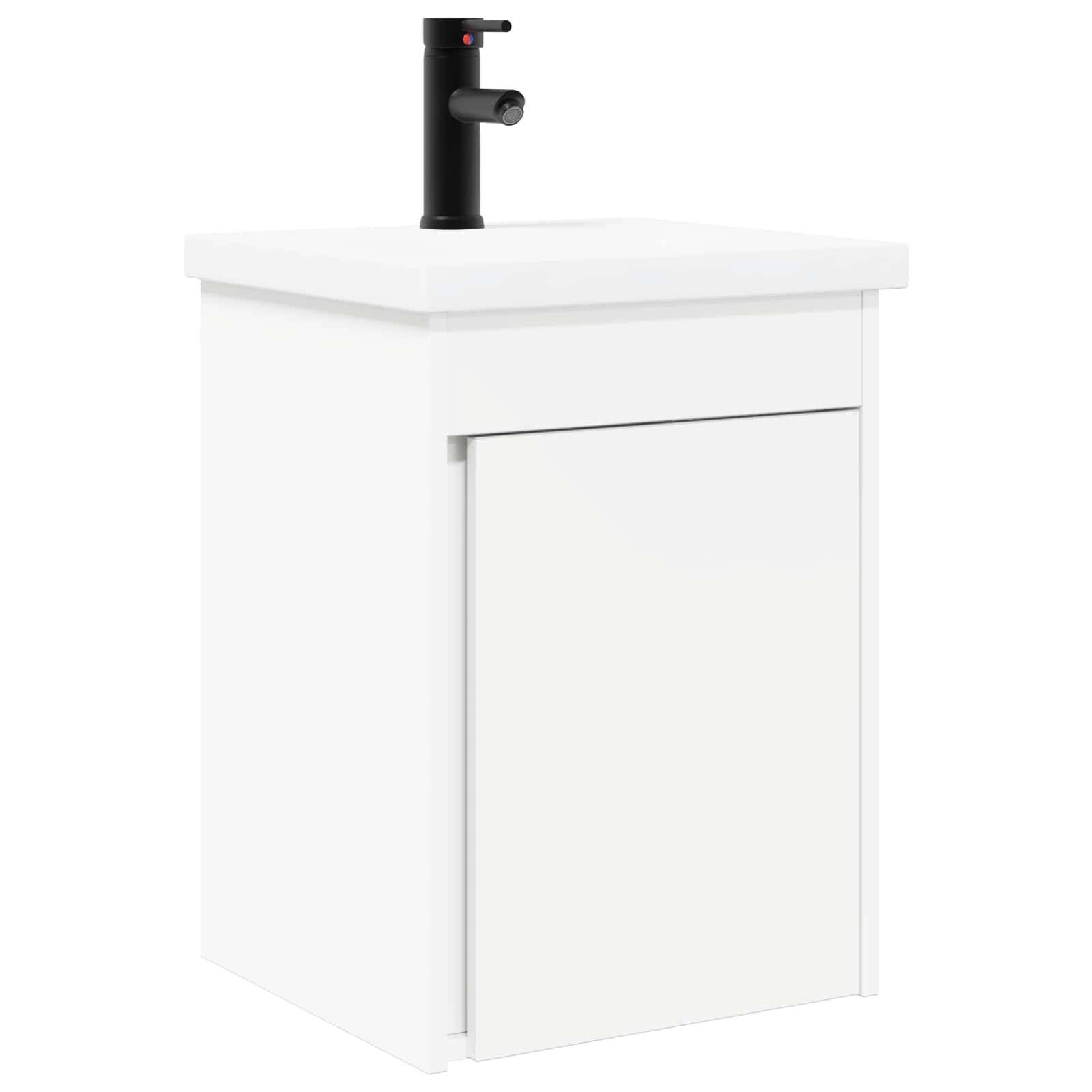 vidaXL Badezimmer Waschbecken mit Wasserhahn Weiß 42 x 40 x 74,5 cm
