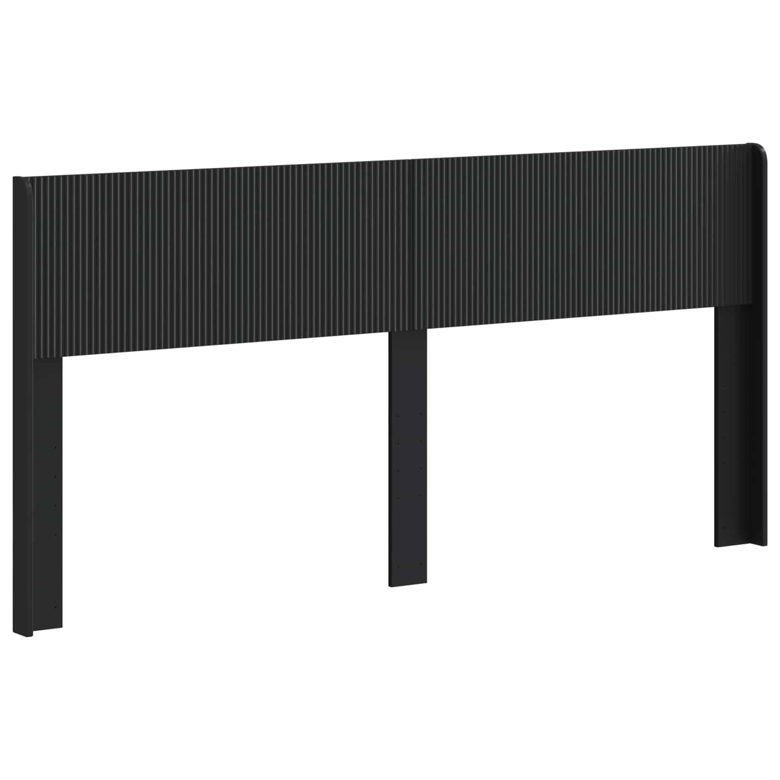vidaXL Kopfteil Schwarz PB