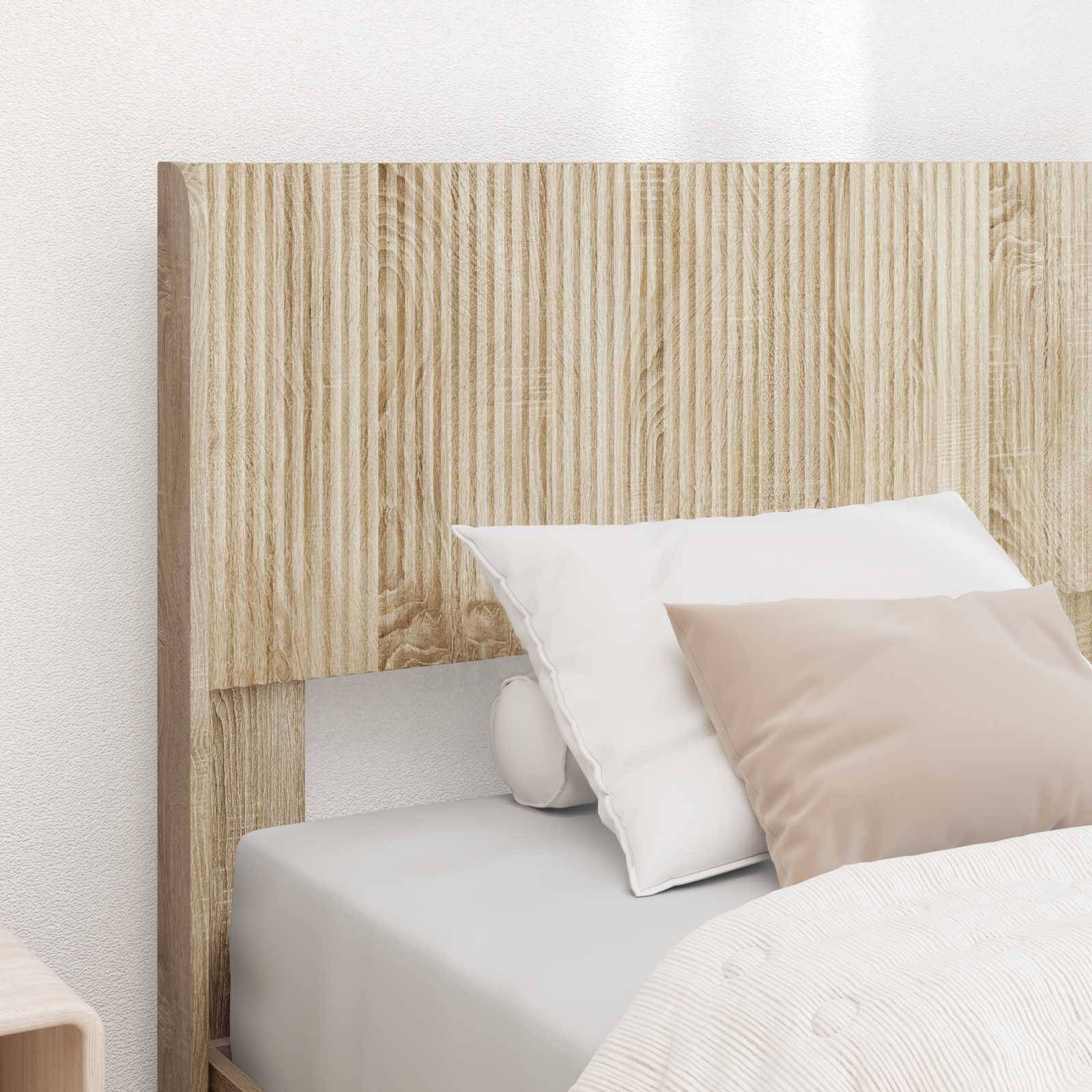 vidaXL Bettgestell mit Stauraum und Kopfteil Sonoma-Eiche 90 x 200 cm
