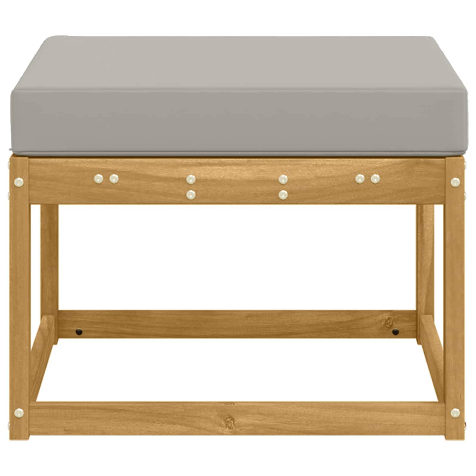 vidaXL Outdoor Hocker Massivholz Akazie Weiß