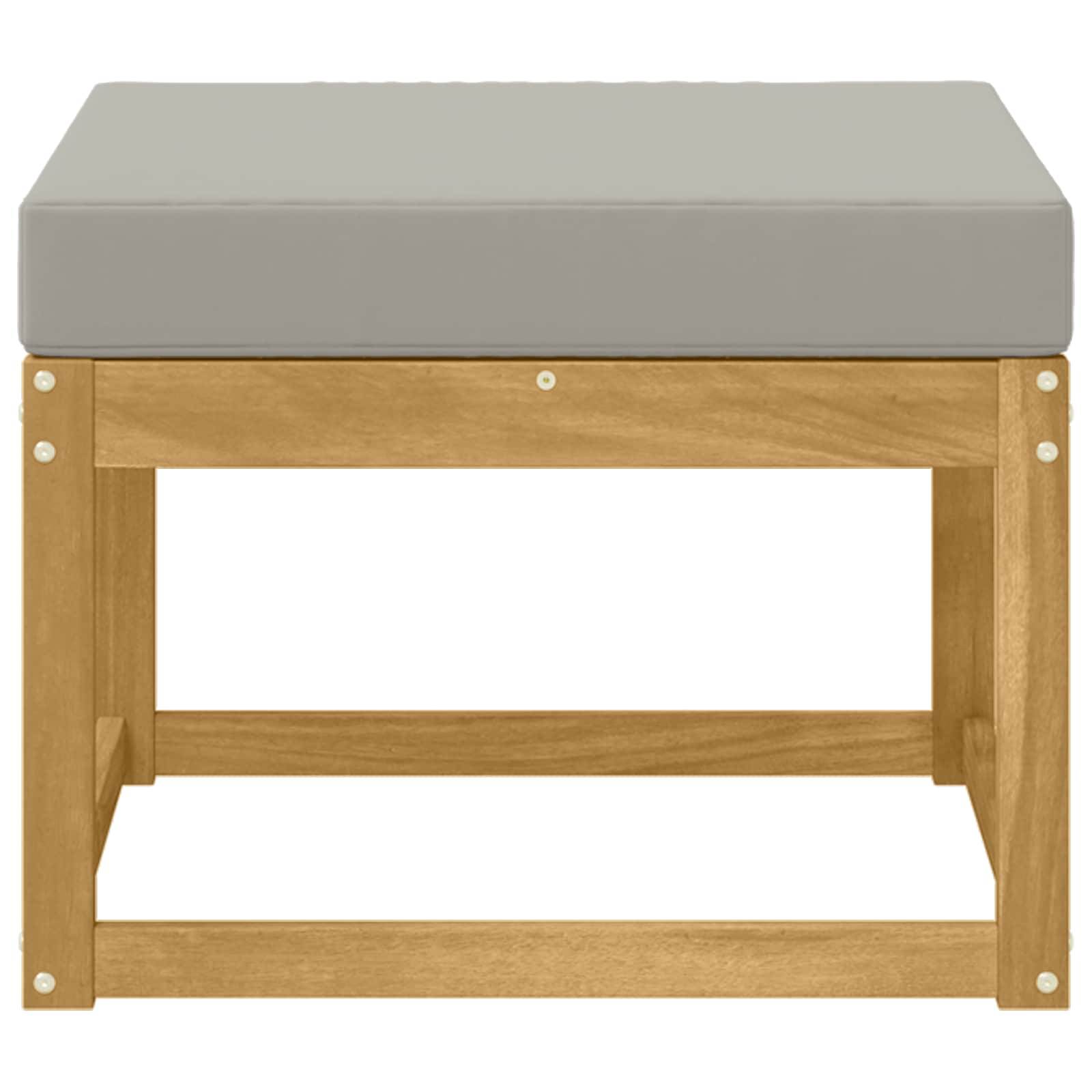 vidaXL Outdoor Hocker Massivholz Akazie Weiß