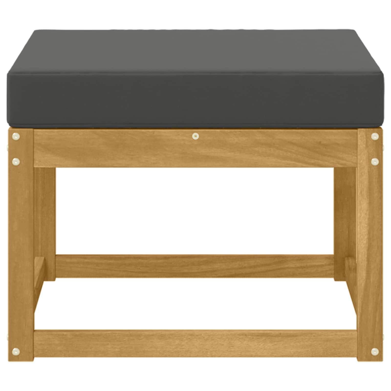 vidaXL Outdoor Hocker Massivholz Akazie Weiß